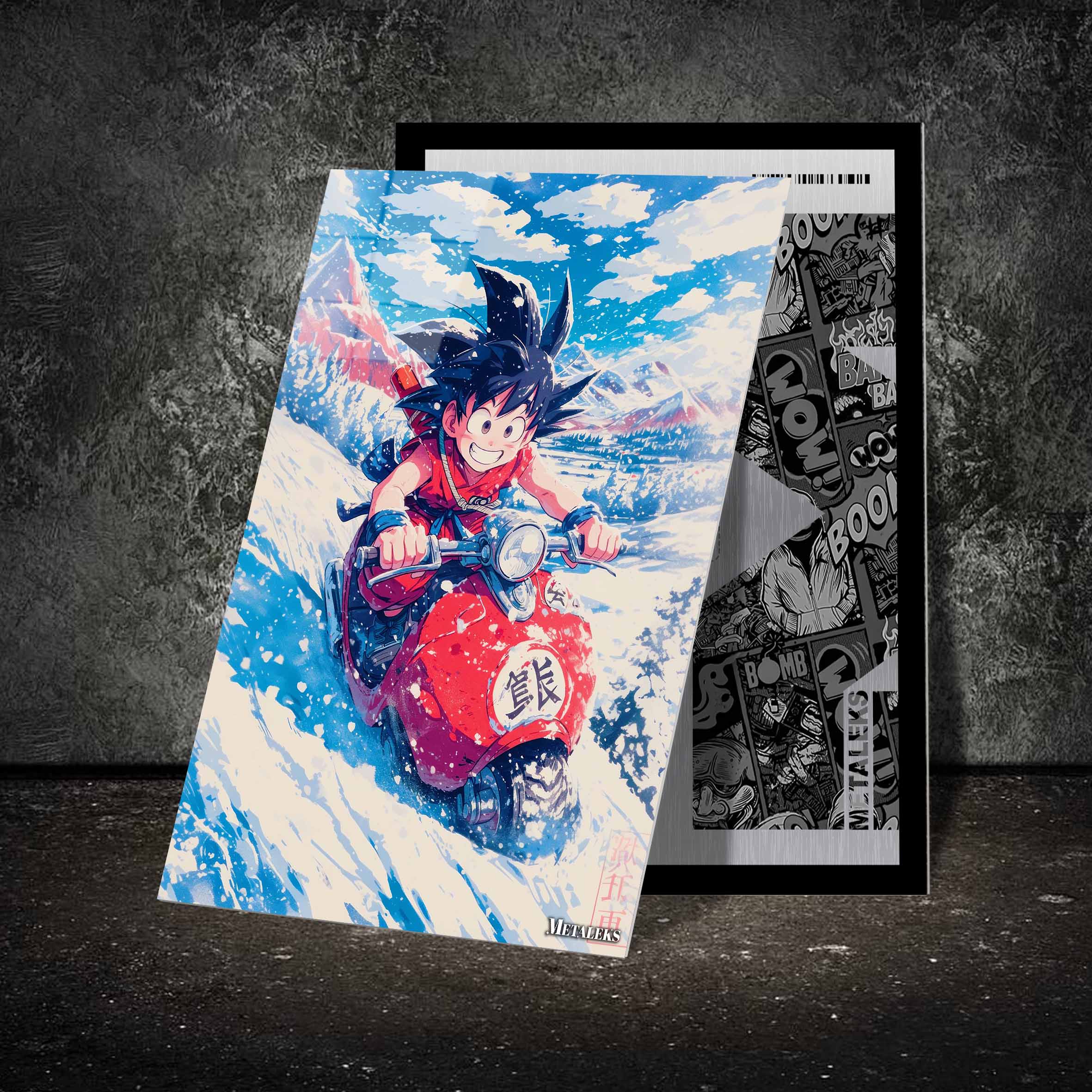 Kid Goku Winter Adventure Poster Art-designed by @visinaire.ai