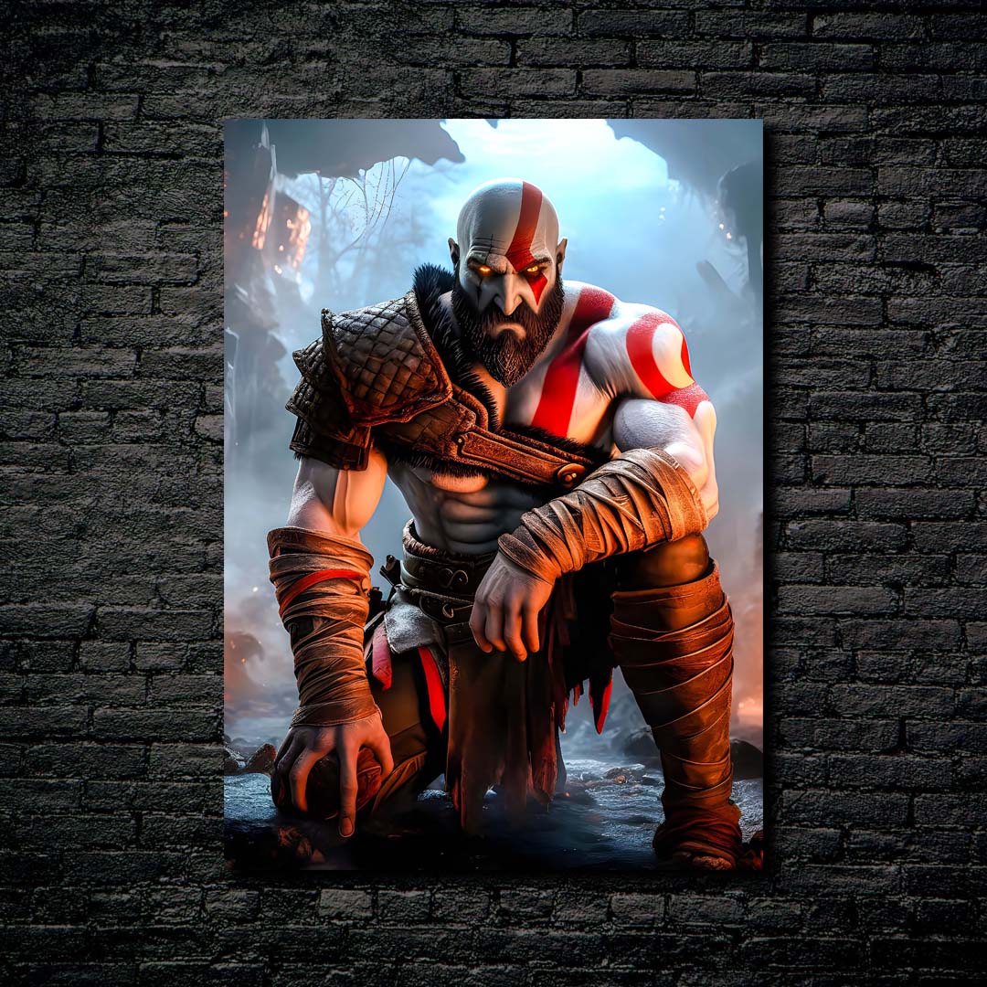 Kratos - God of war-designed by @starart_ia