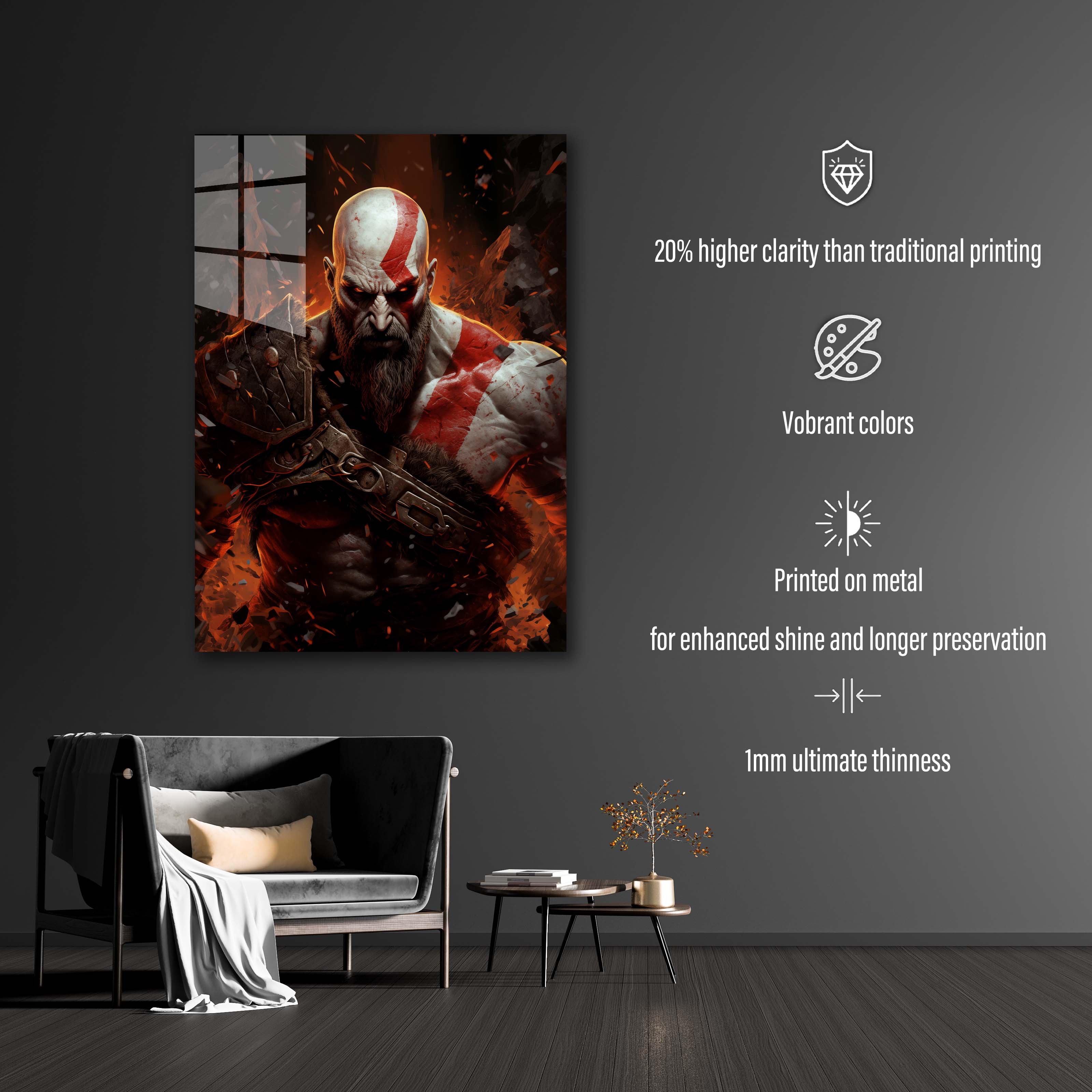 Kratos God of War-designed by @Fluency Room