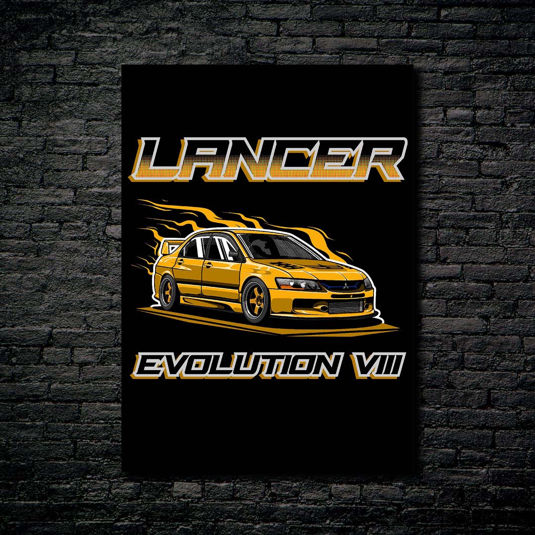 Lancer Evo 8 Yellow-designed by @Bulldsgn