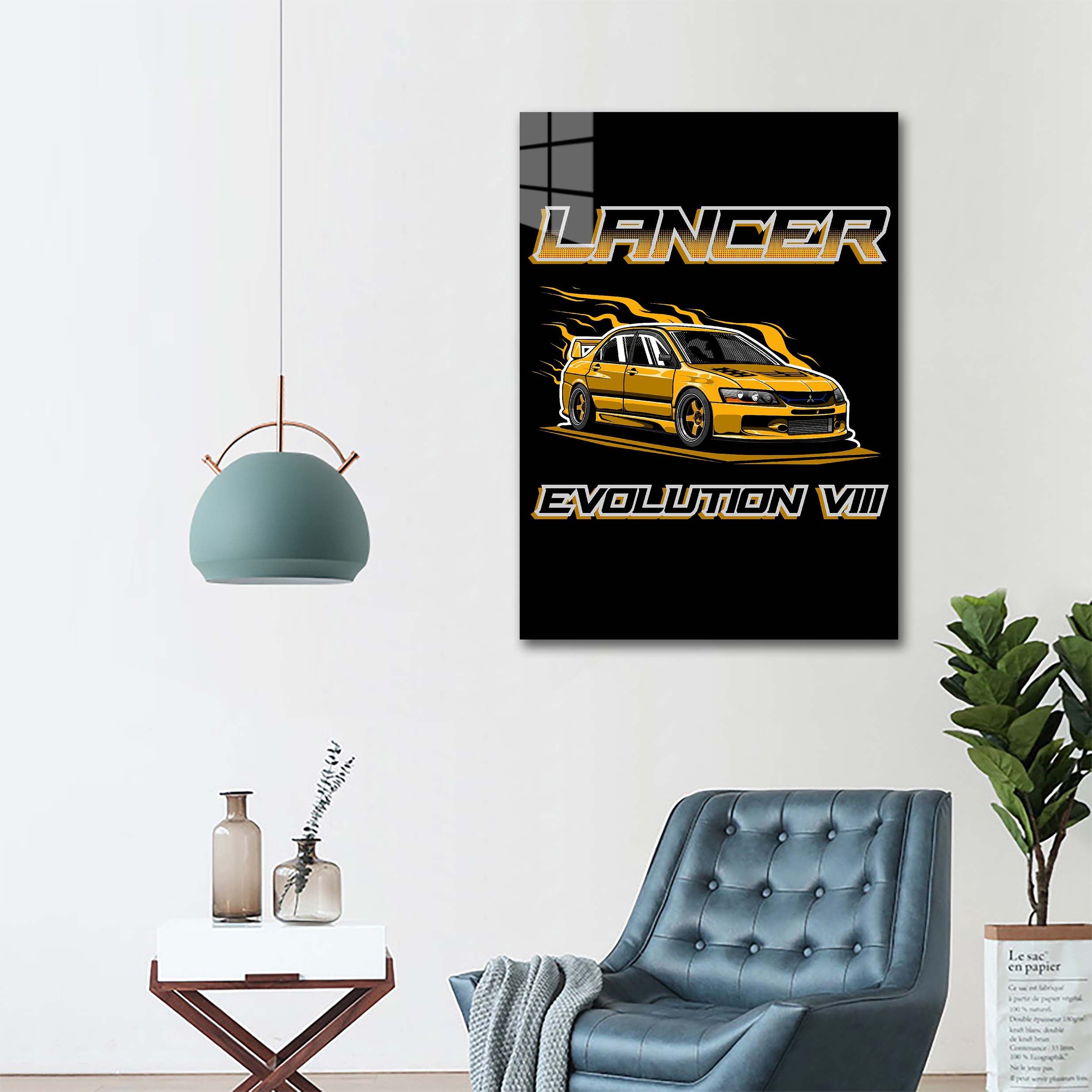 Lancer Evo 8 Yellow-designed by @Bulldsgn