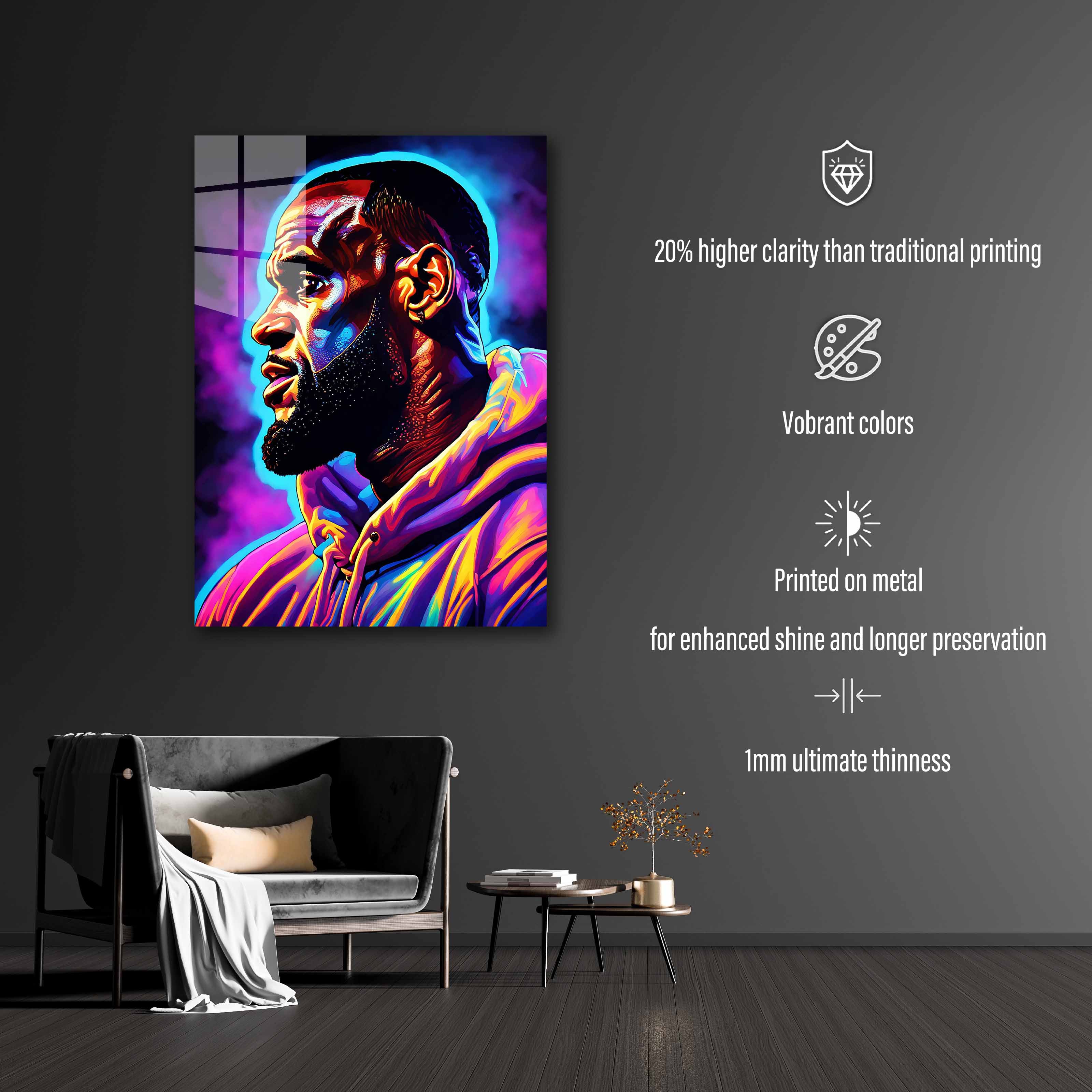 Lebron James Neon-Artwork by @ALTAY