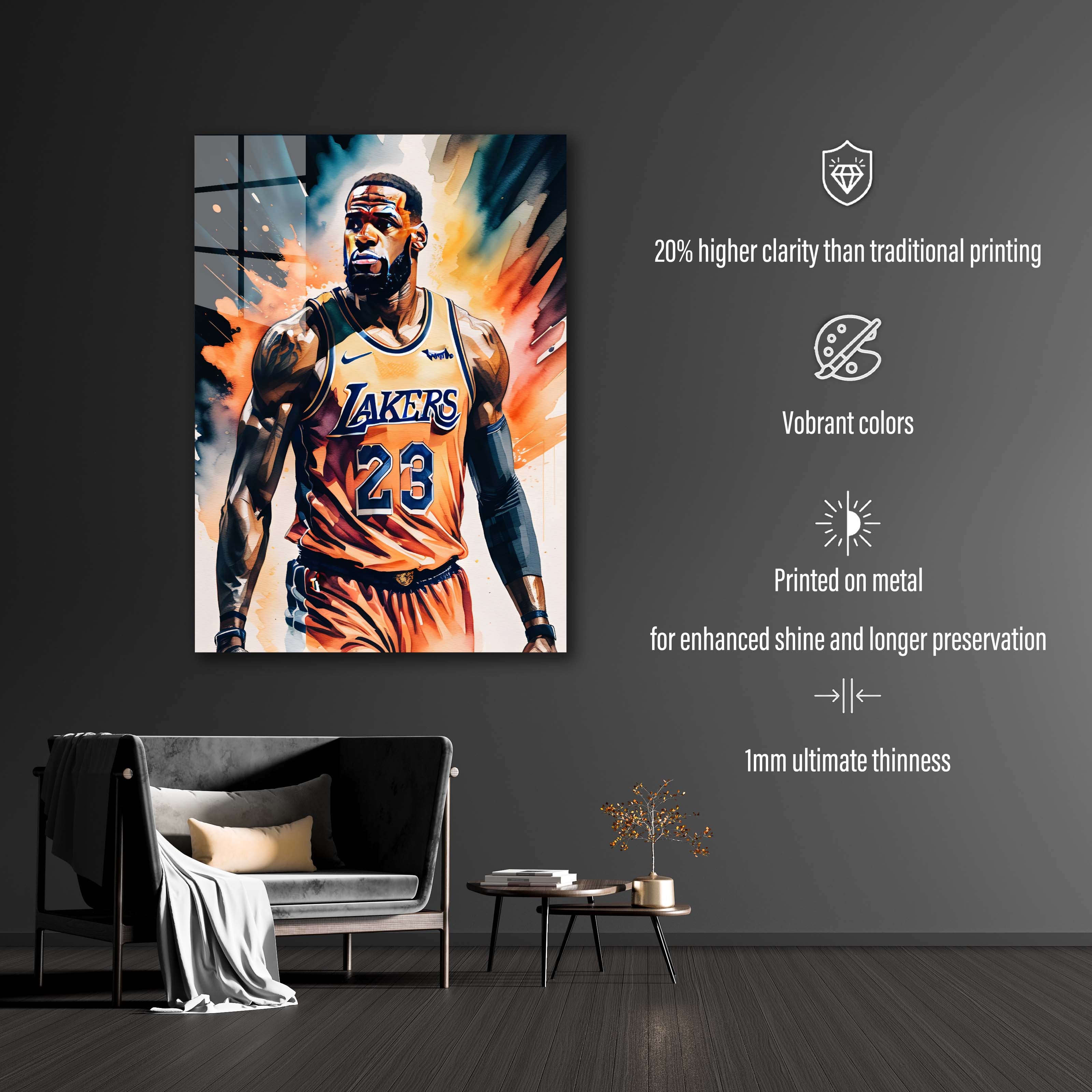 Lebron James Watercolor 2-designed by @ALTAY