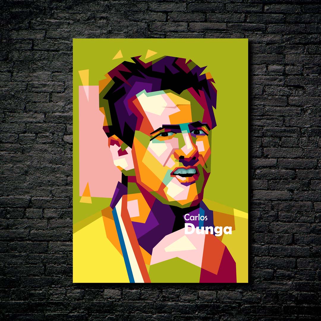 Legend football Brazil Carlos Dunga in wpap pop art-designed by @Amirudin kosong enam