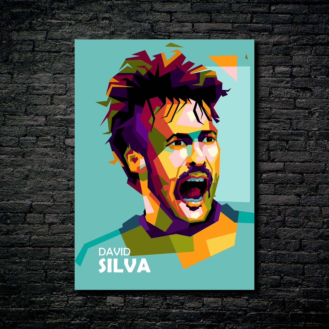 Legend football David Silva in amazing illustration-designed by @Amirudin kosong enam
