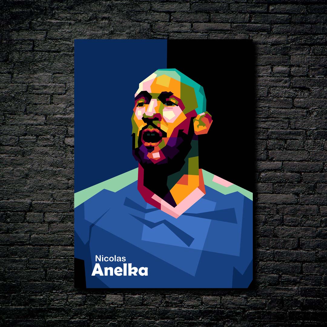 Legend football Nicolas Anelka in trending pop art