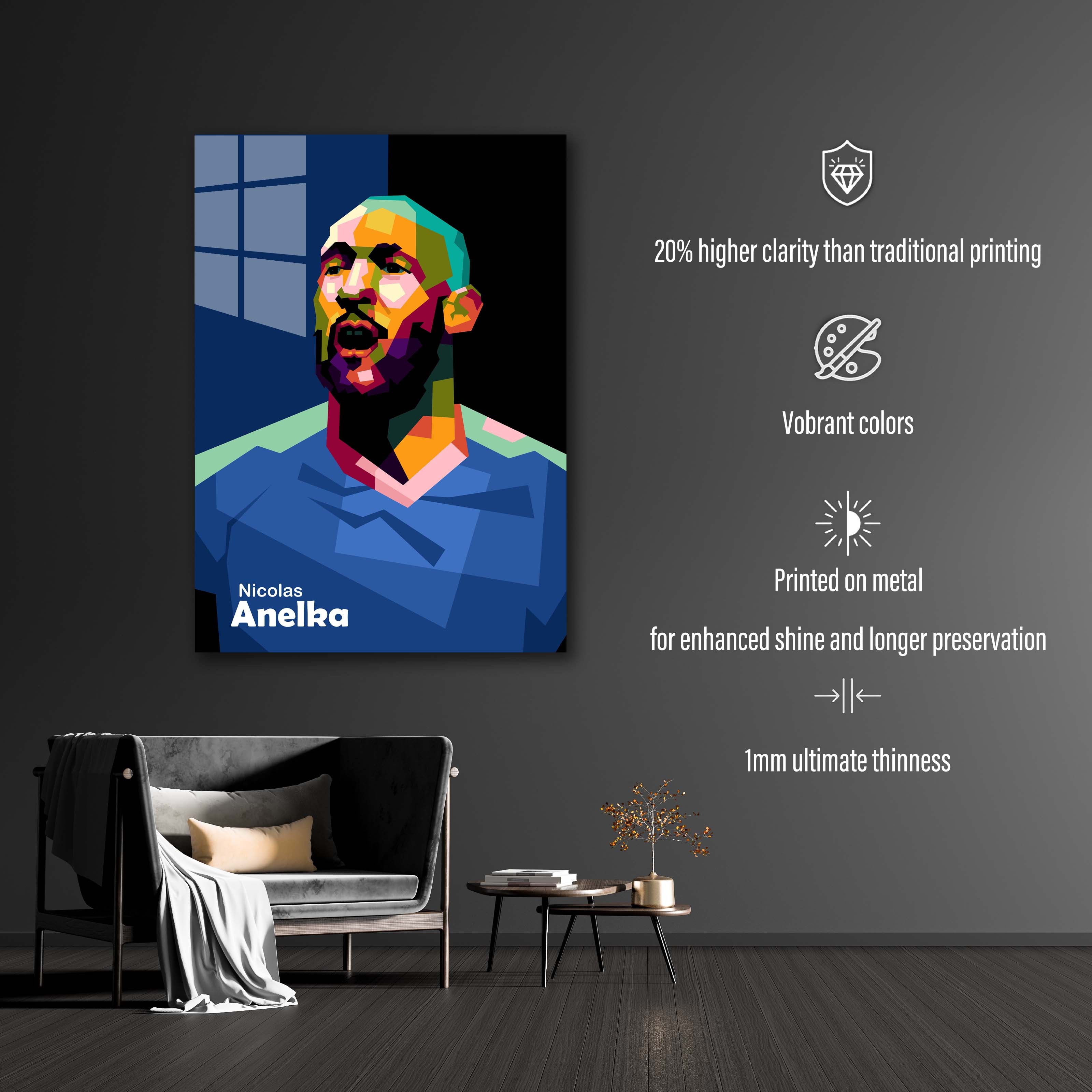 Legend football Nicolas Anelka in trending pop art-designed by @Amirudin kosong enam