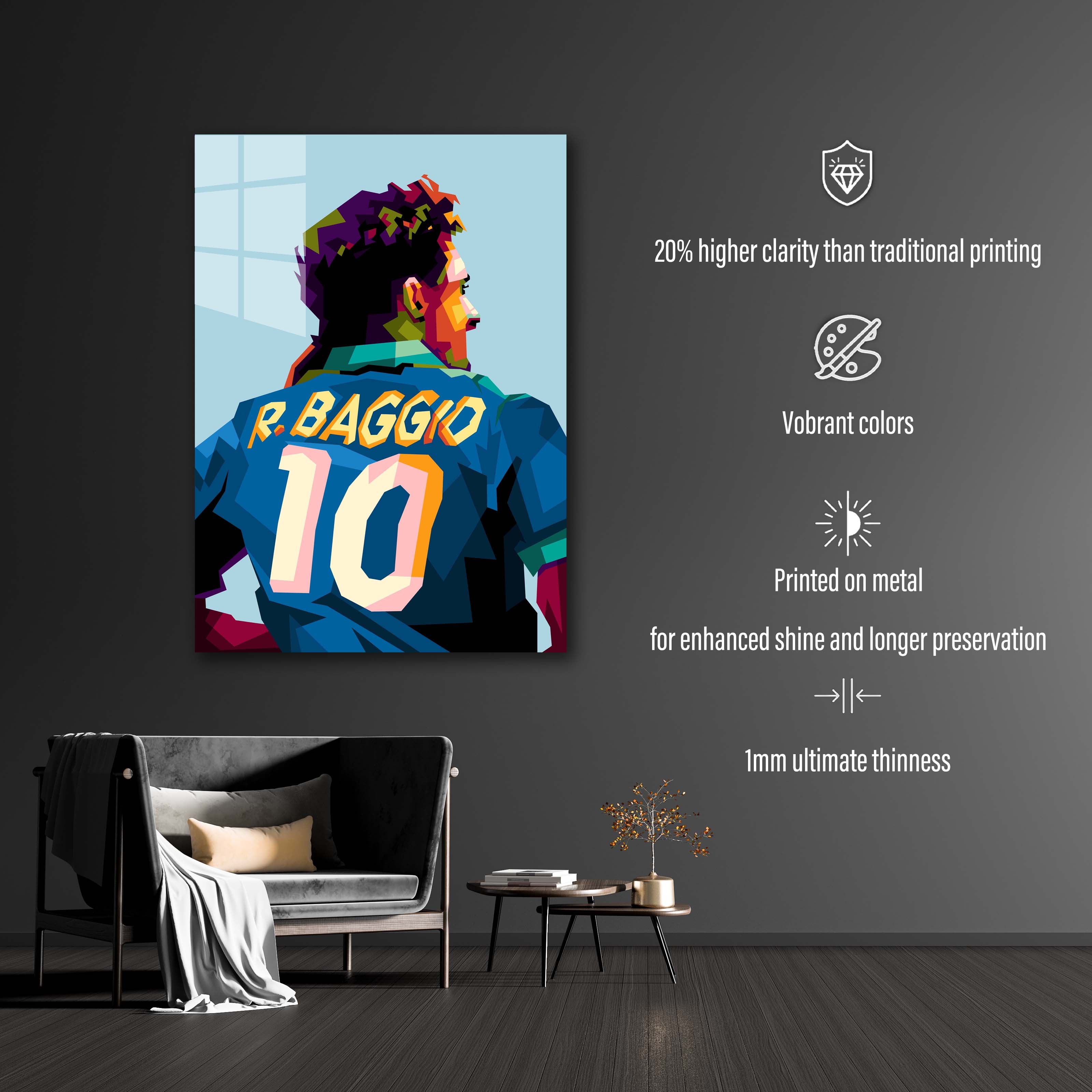 Legend football Roberto Baggio trending wpap art-designed by @Amirudin kosong enam