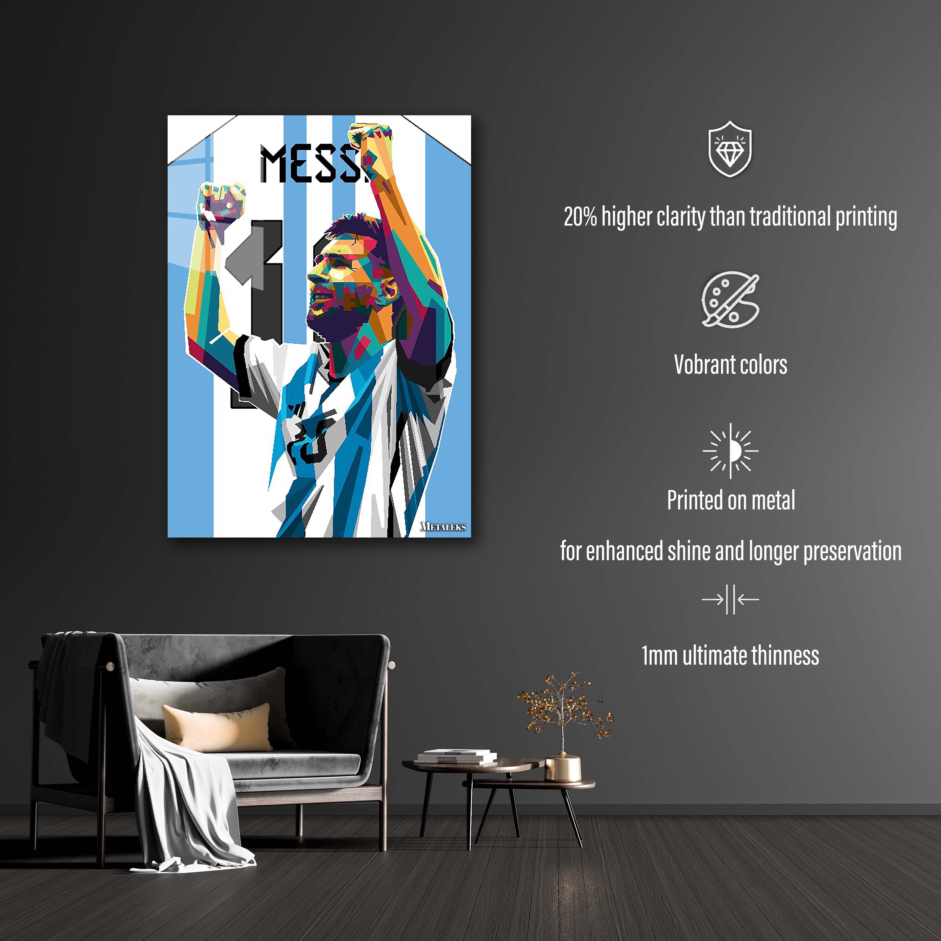 Leo Messi The Legend Pop Art WPAP Style-designed by @zhian ramadhan B10