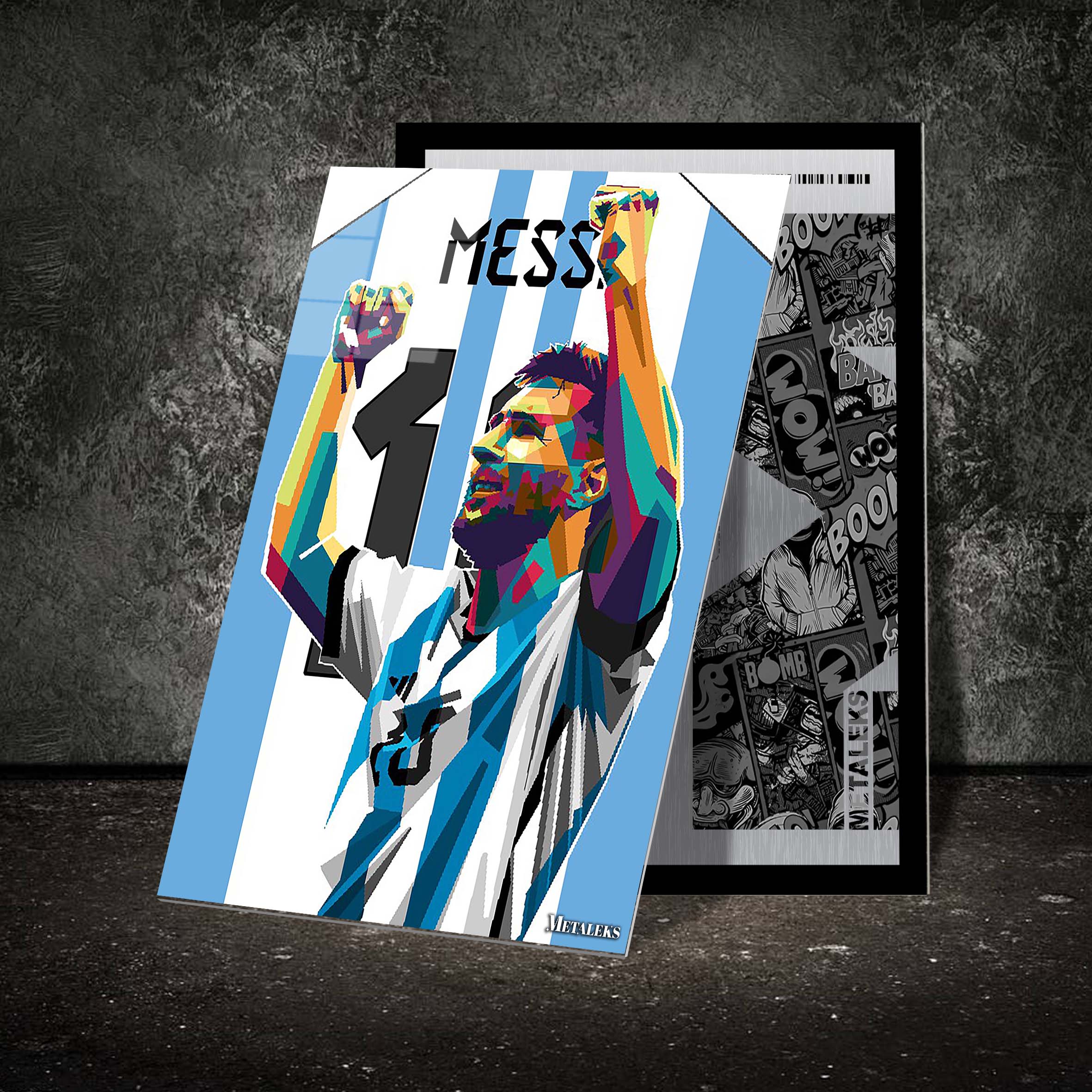 Leo Messi The Legend Pop Art WPAP Style-designed by @zhian ramadhan B10