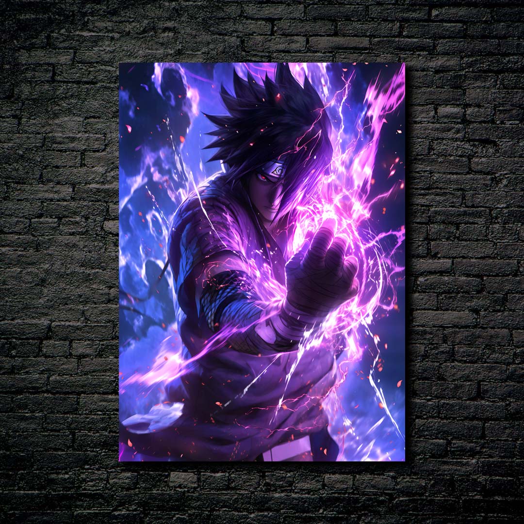 Lightning Purple Sasuke-designed by @Ai_inkdreams