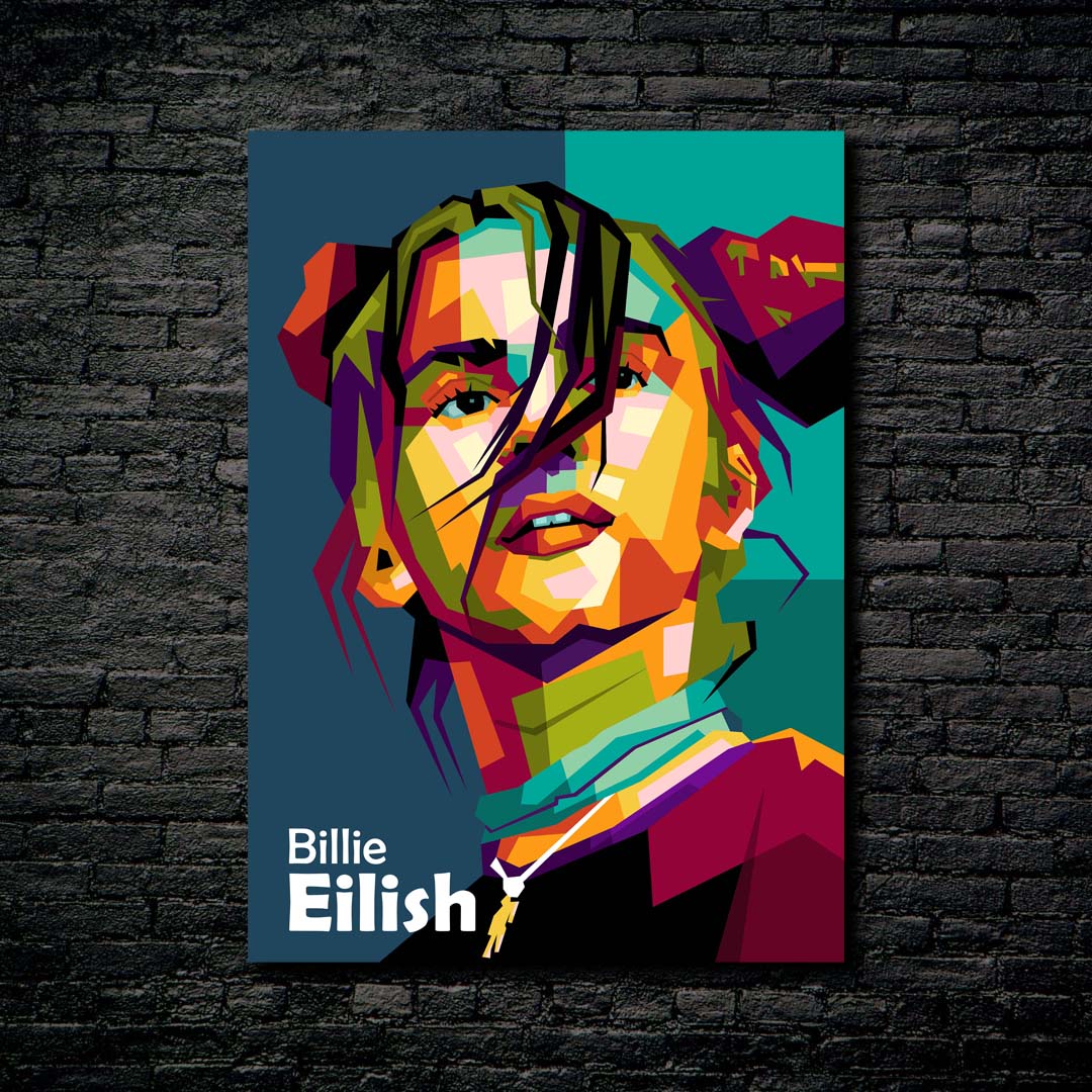 Limited art Billie Eilish in trend wpap pop art