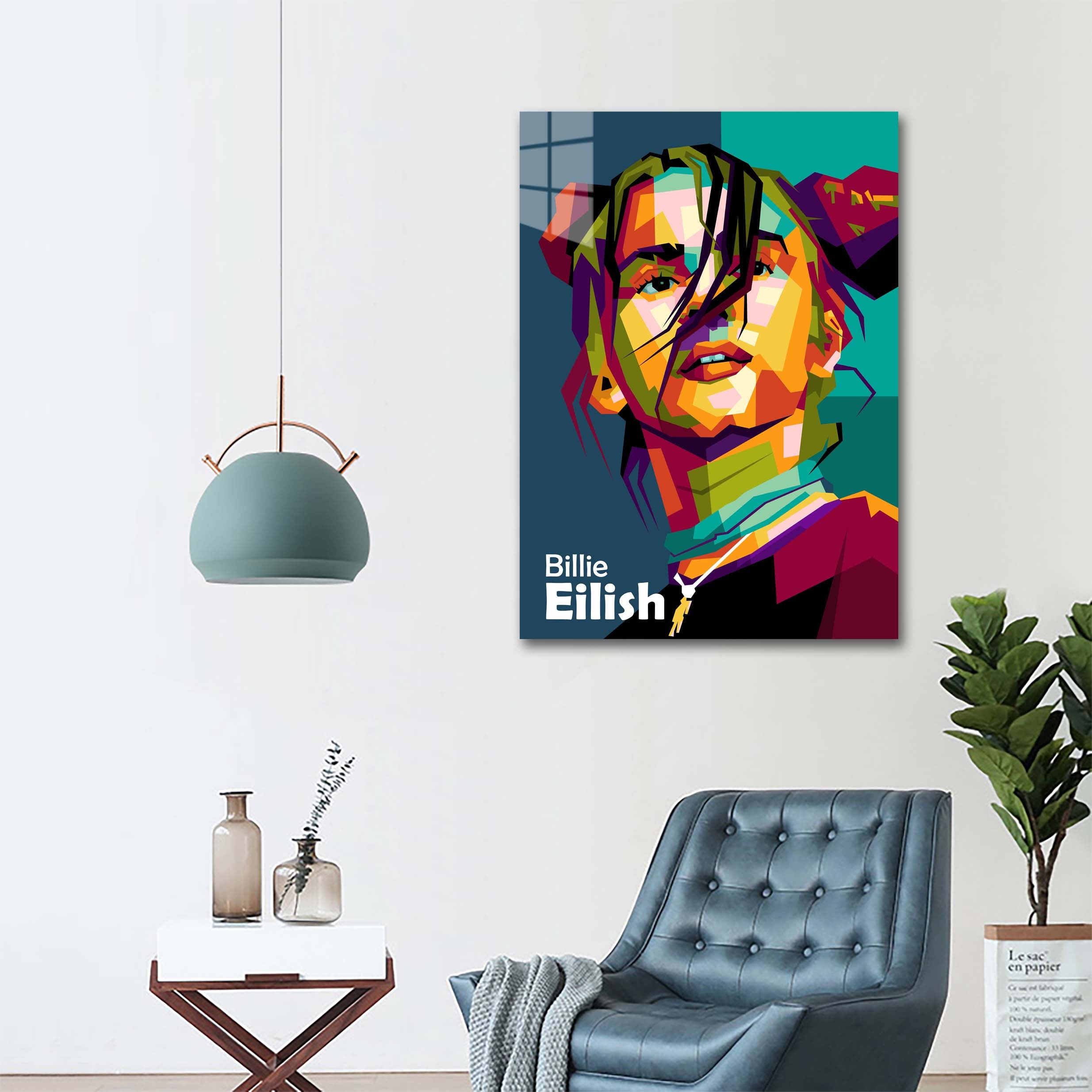 Limited art Billie Eilish in trend wpap pop art