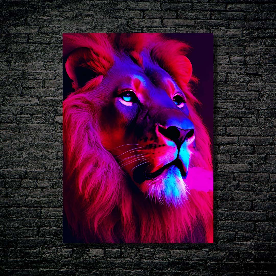 Lion King Retrowave-designed by @DynCreative