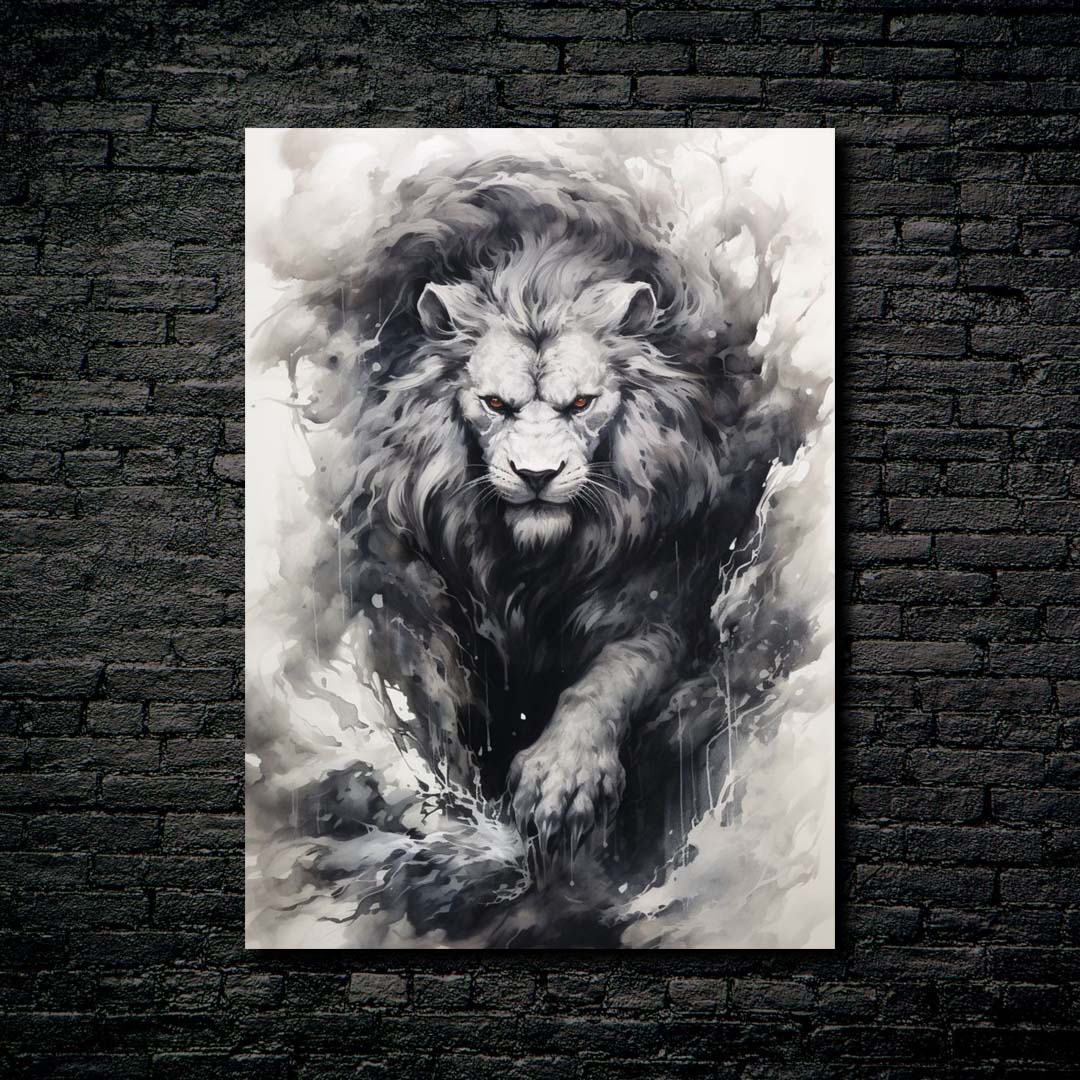 Lion King black white -designed by @Pus Meong art