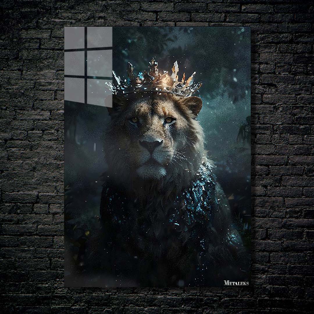 Lion King in sparkling jungle-Artwork by @eralidigitalart