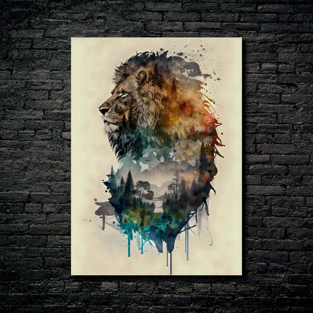 Lion Nature-designed by @elzart_gallery