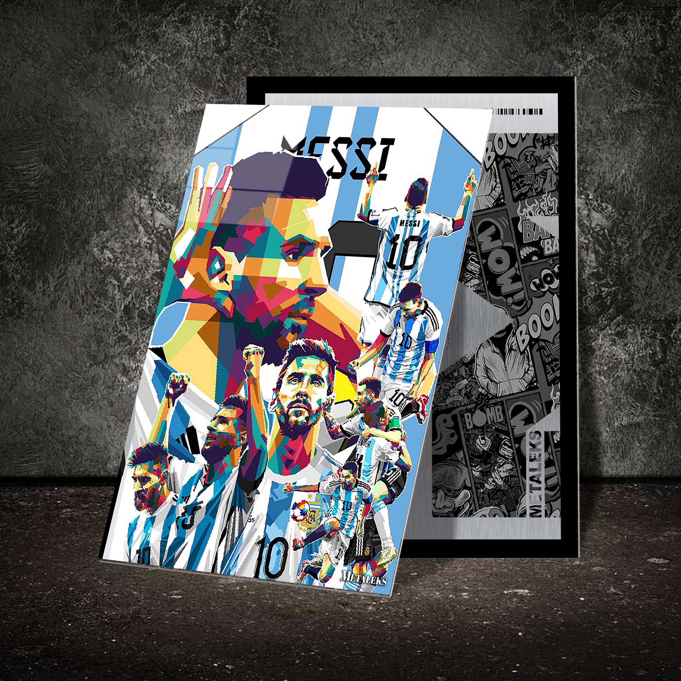 Lionel Messi Collage WPAP-designed by @zhian ramadhan B10