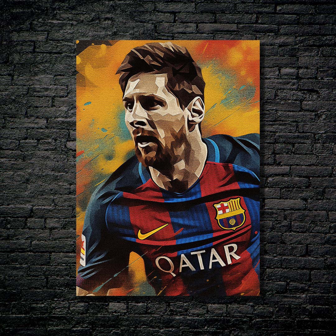 Lionel Messi Colorful-designed by @DynCreative