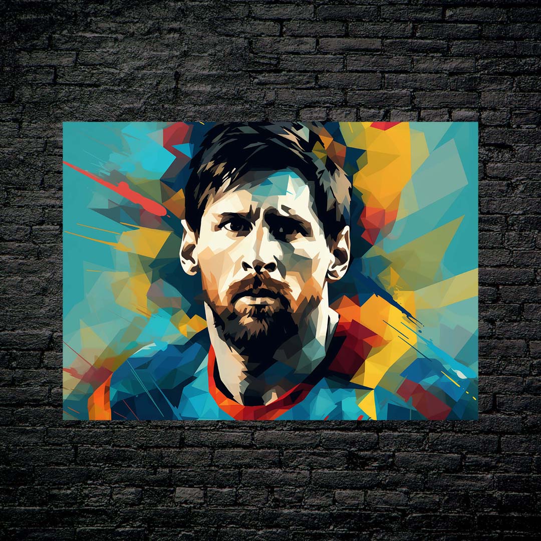 Lionel Messi Face Pop Art-designed by @DynCreative