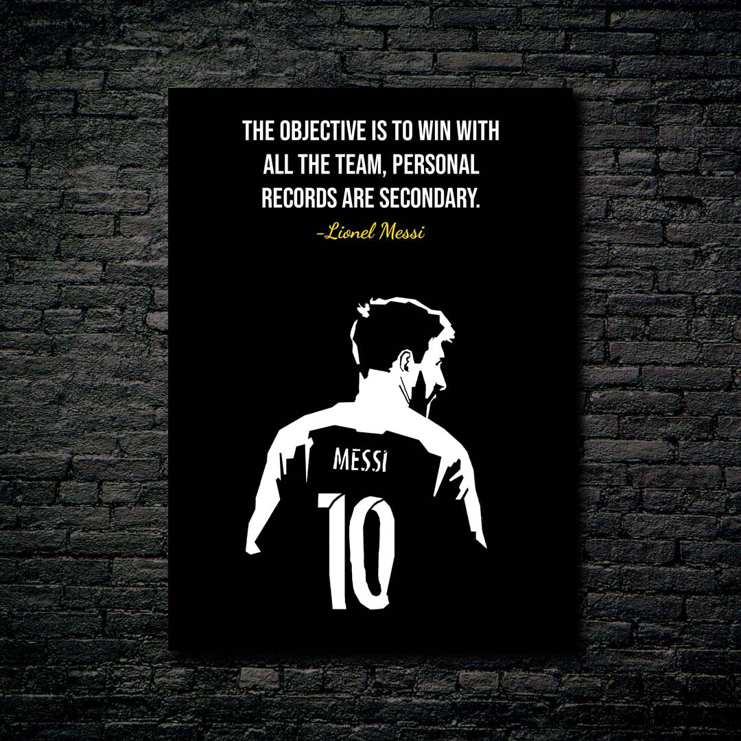 Lionel Messi Football quotes -designed by @Pus Meong art