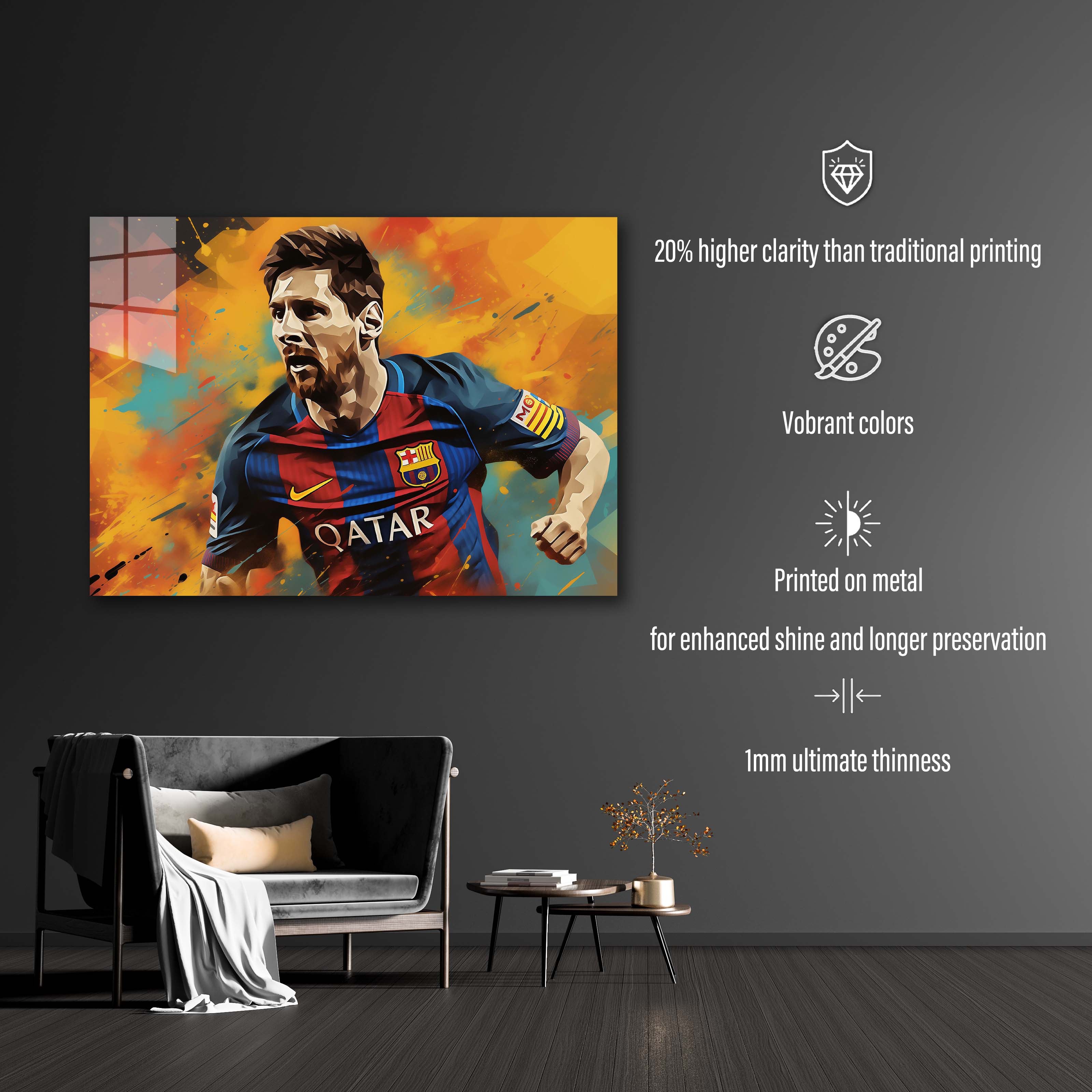 Lionel Messi Smoke-designed by @DynCreative