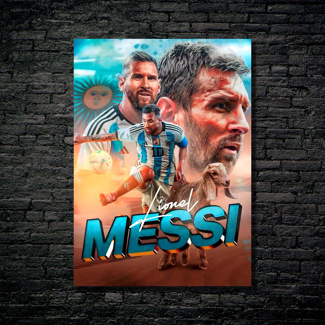Lionel Messi The Goat-designed by @My Kido Art