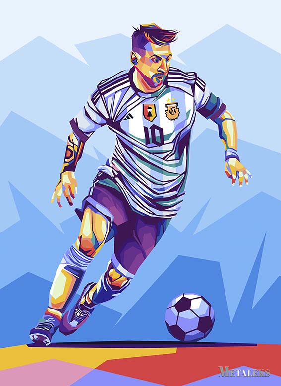 Lionel Messi Wpap Pop Art Style1