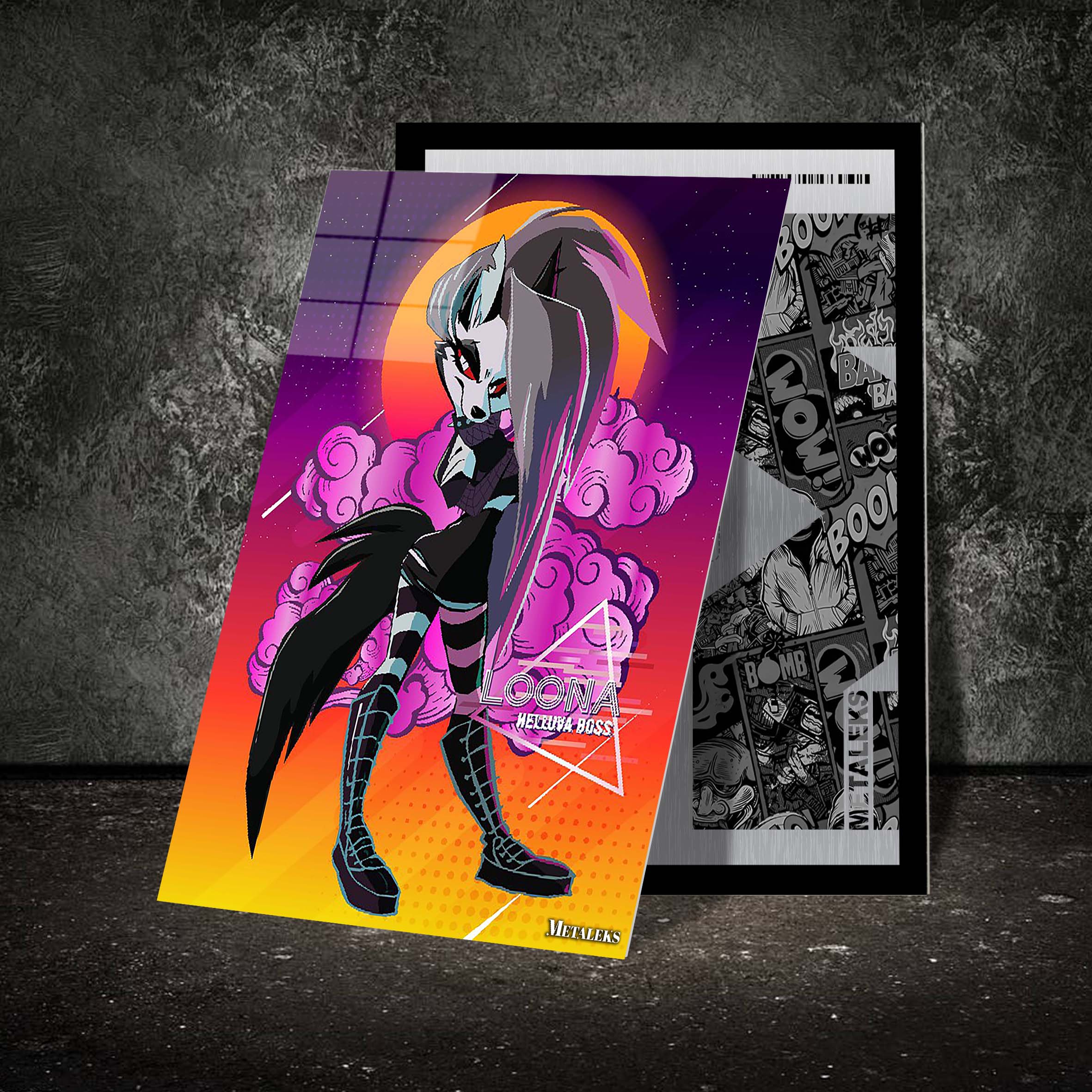 Loona Metal Goth Girl Retro | Helluva Boss-designed by @ReelAnimeDragon