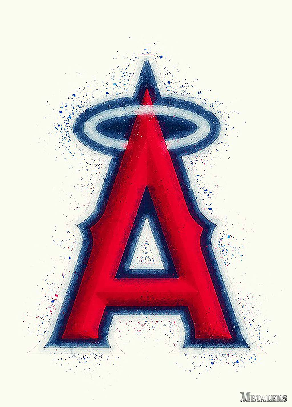 Los Angeles Angels Watercolor