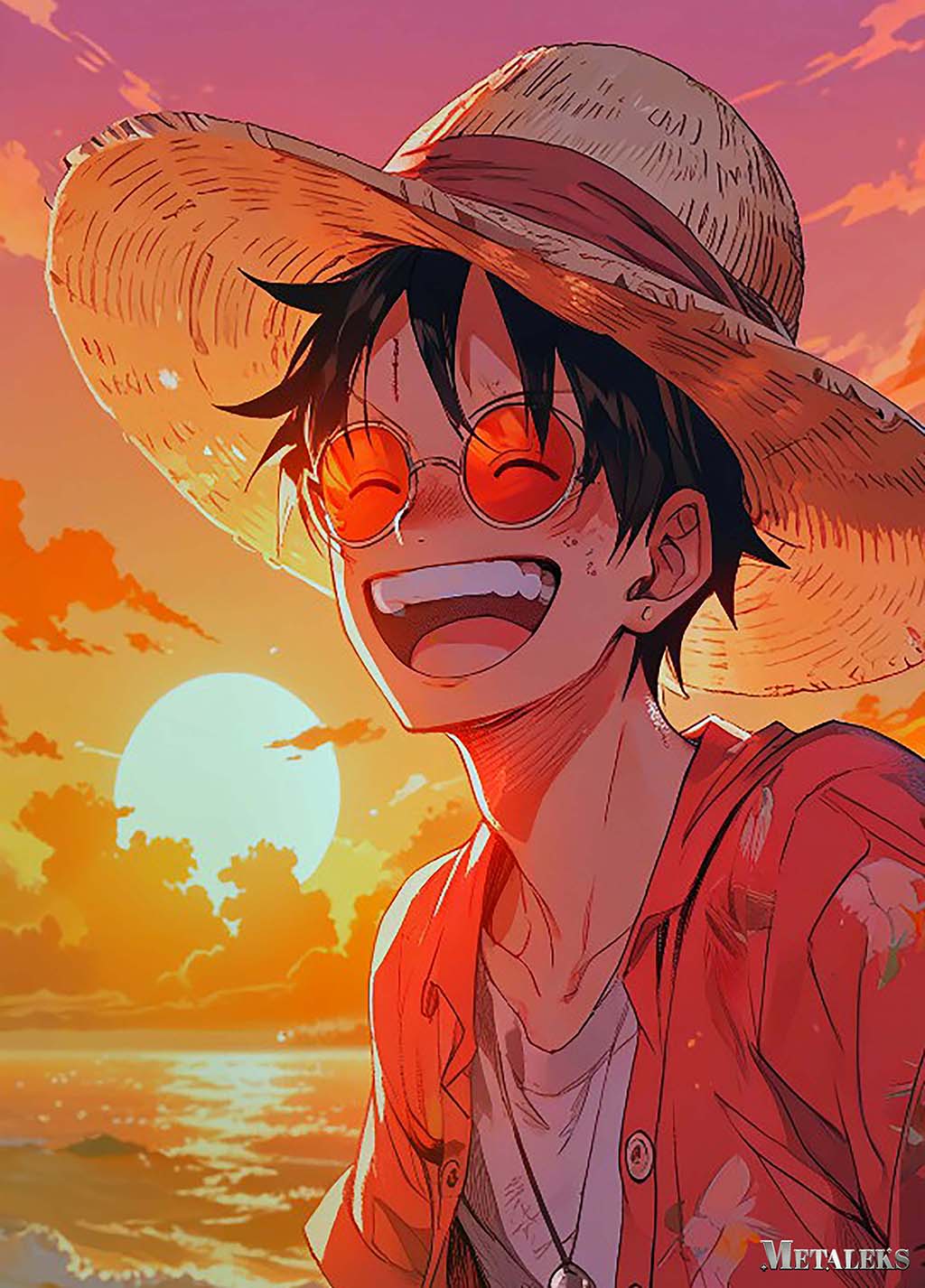 Luffy wearing sunglasses