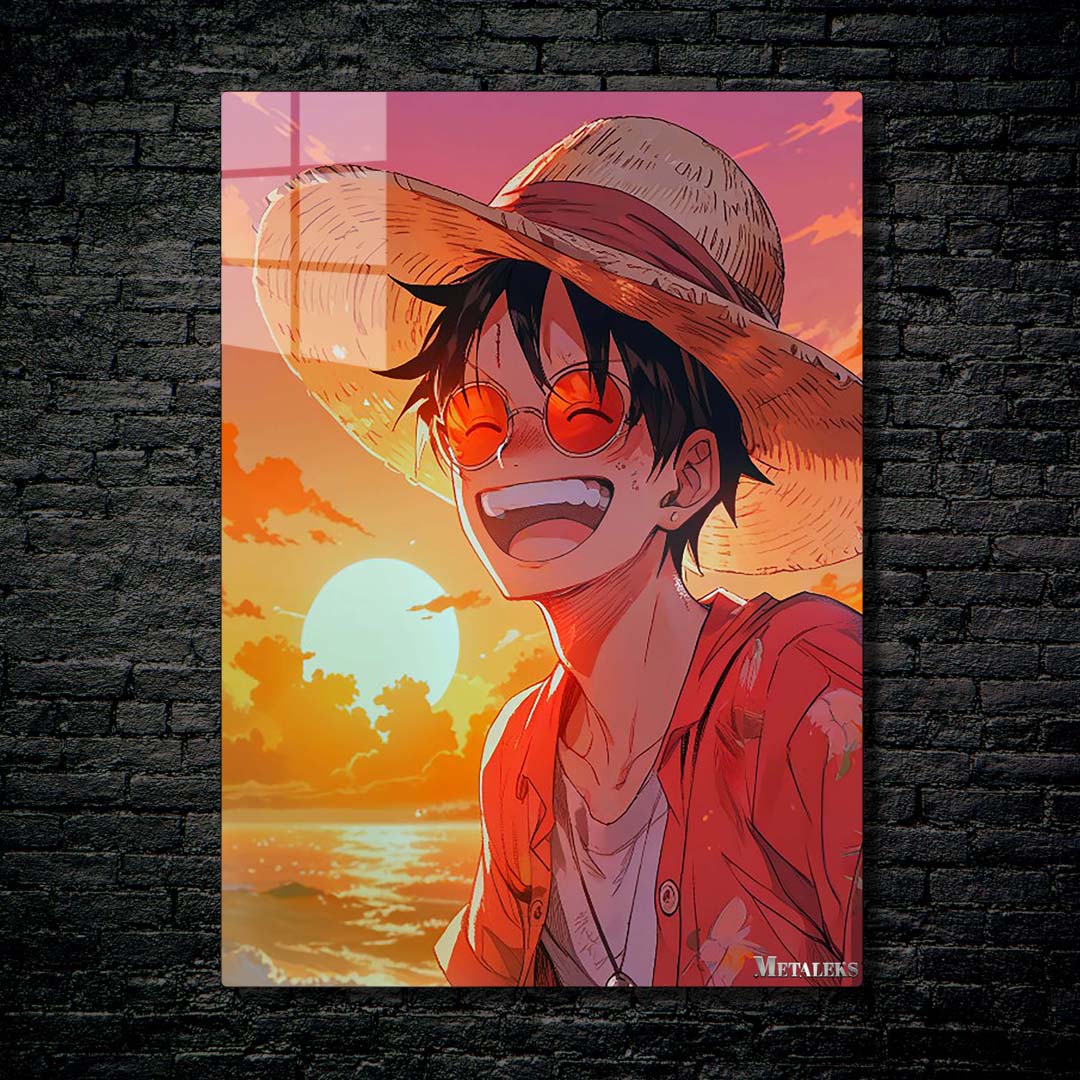 Luffy wearing sunglasses