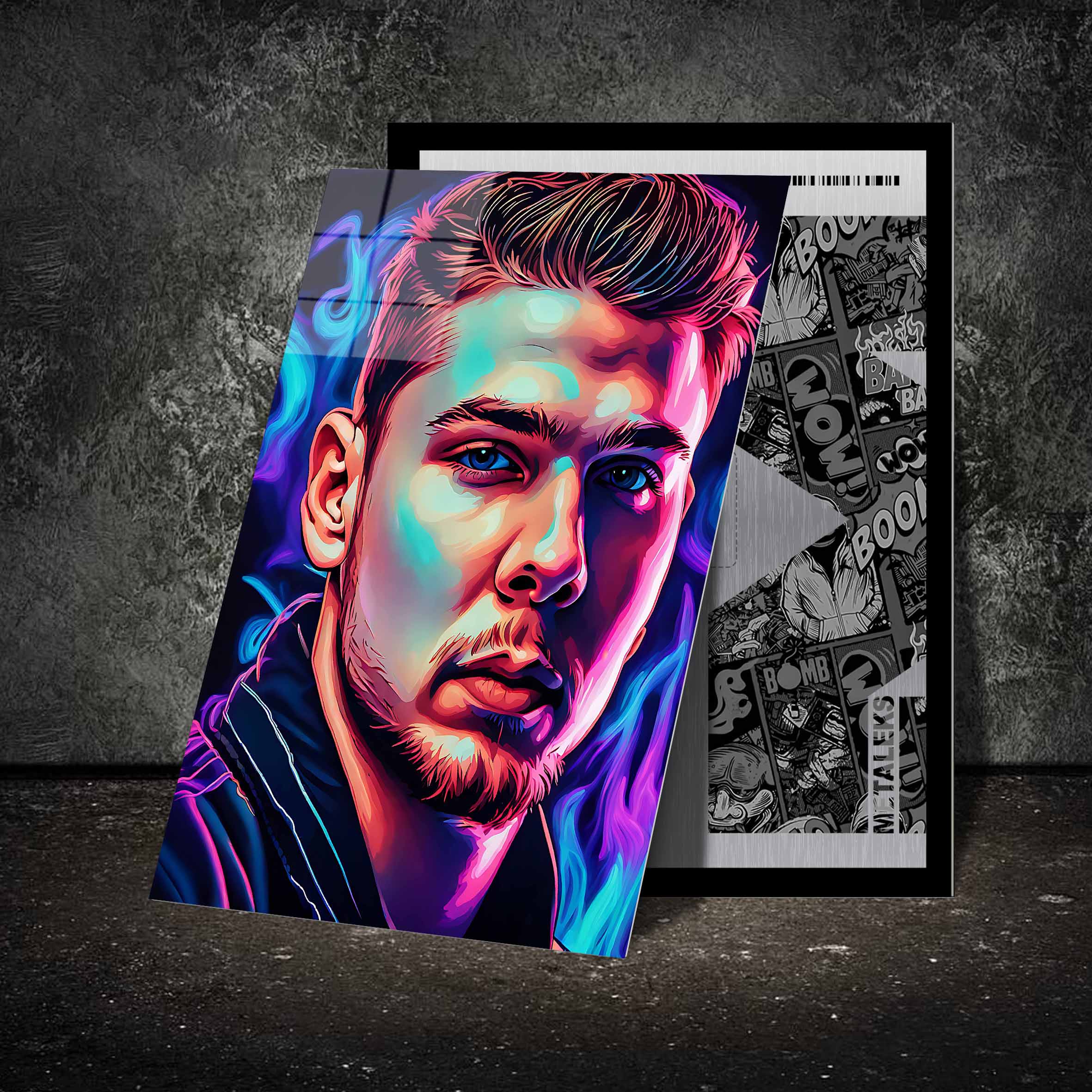 Luka Doncic Neon-Artwork by @ALTAY