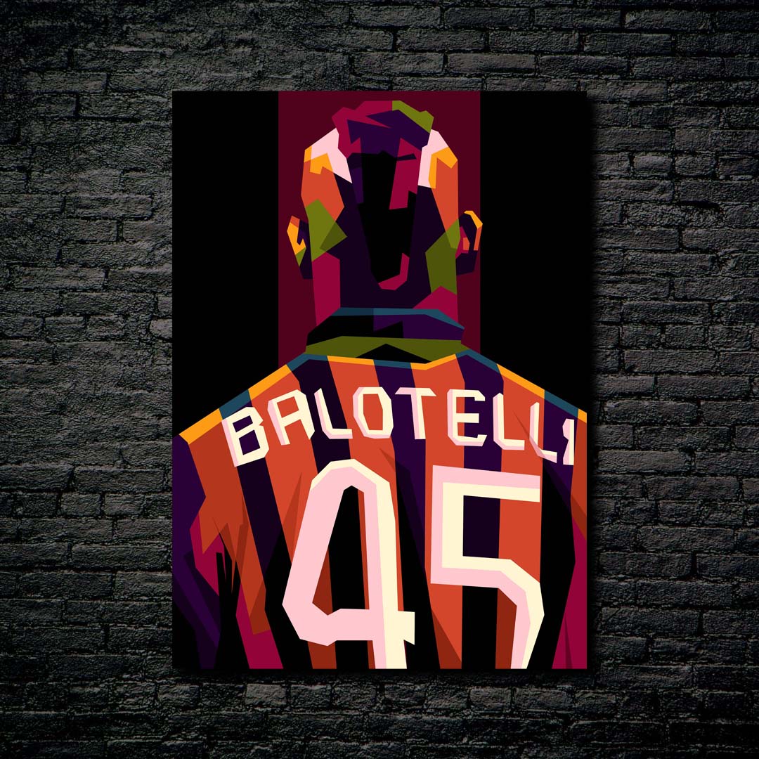Mario Balotelli in legend pop art
