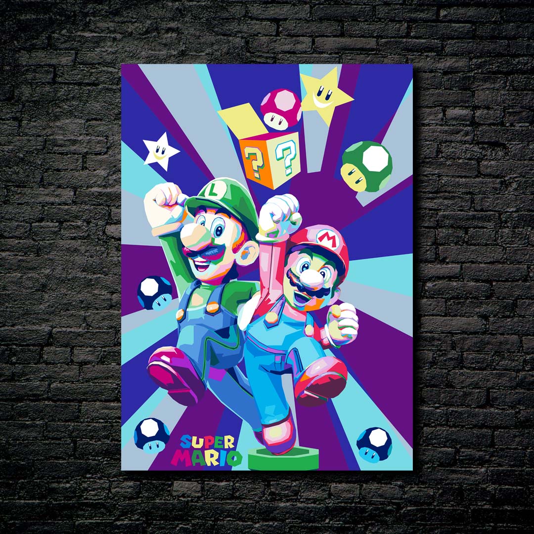 Mario Luigi Pop Art-designed by @jajansawutii
