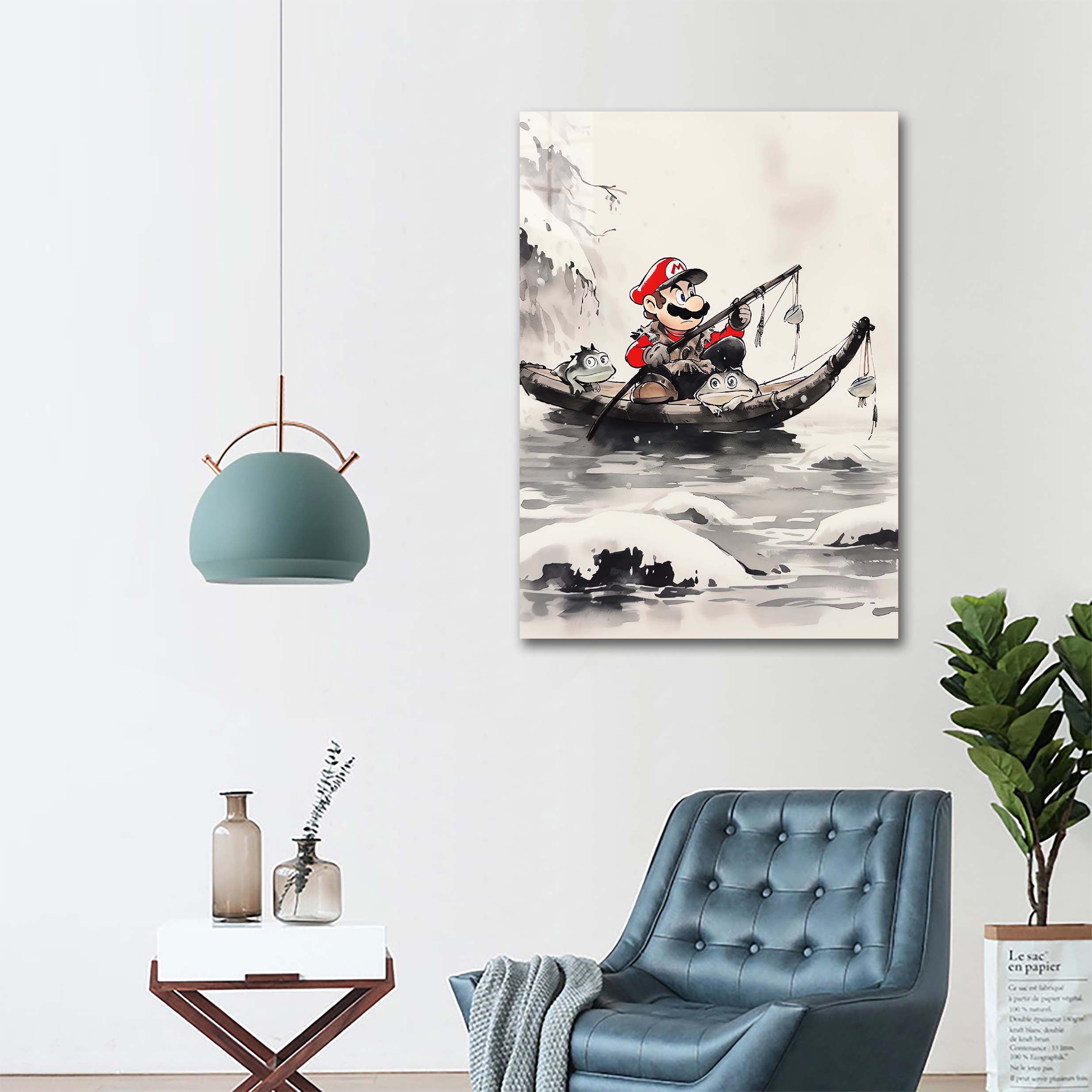 Mario Winter Fishing-designed by @WowPaper