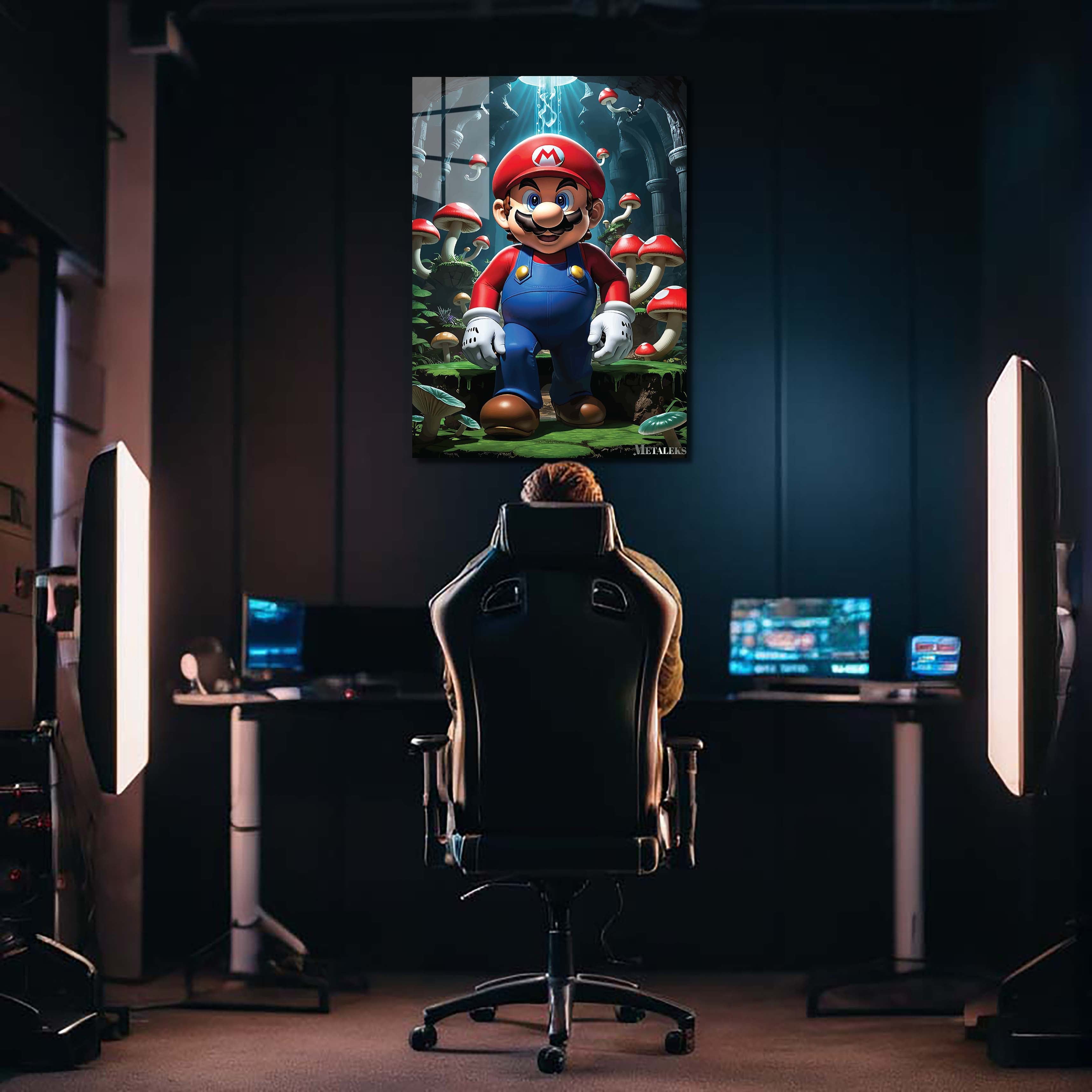 Mario on Mushroom-designed by @Grafity Artistry