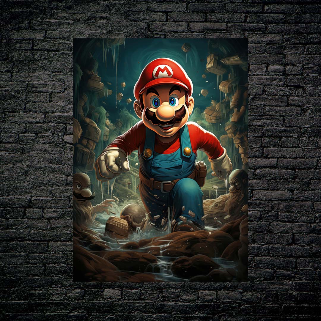 Mario under the Town-designed by @SAMCRO