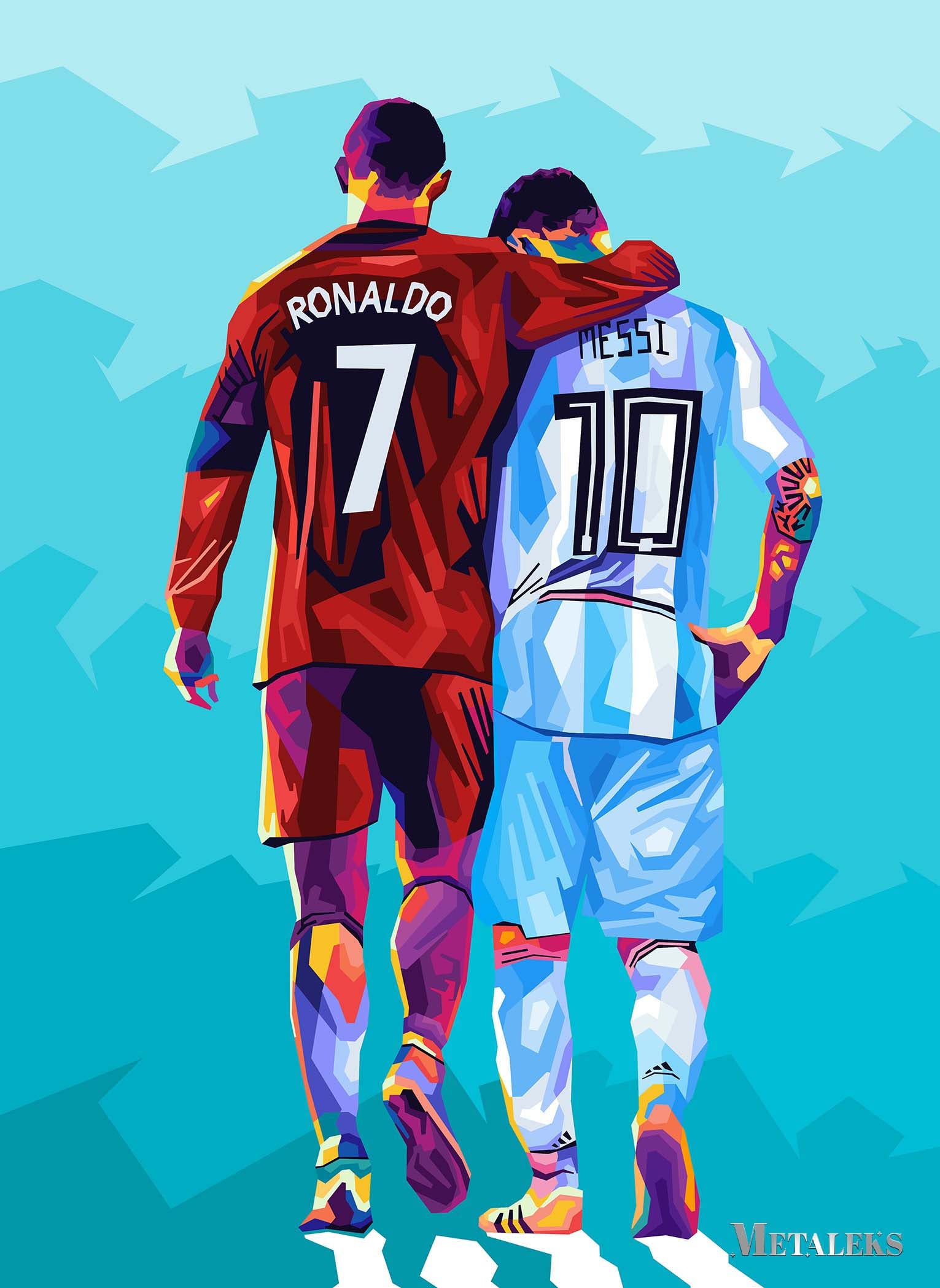 Messi And Ronaldo Wpap Popstyle