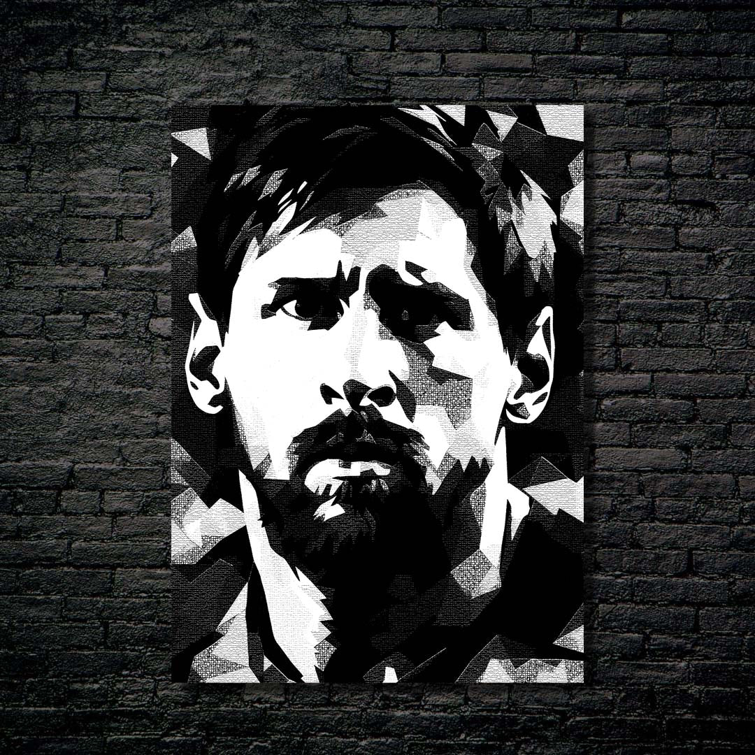 Bearded man stencil portrait artwork, FC Barcelona Messi–Ronaldo rivalry  Drawing, fc barcelona, sport, logo, monochrome png | PNGWing