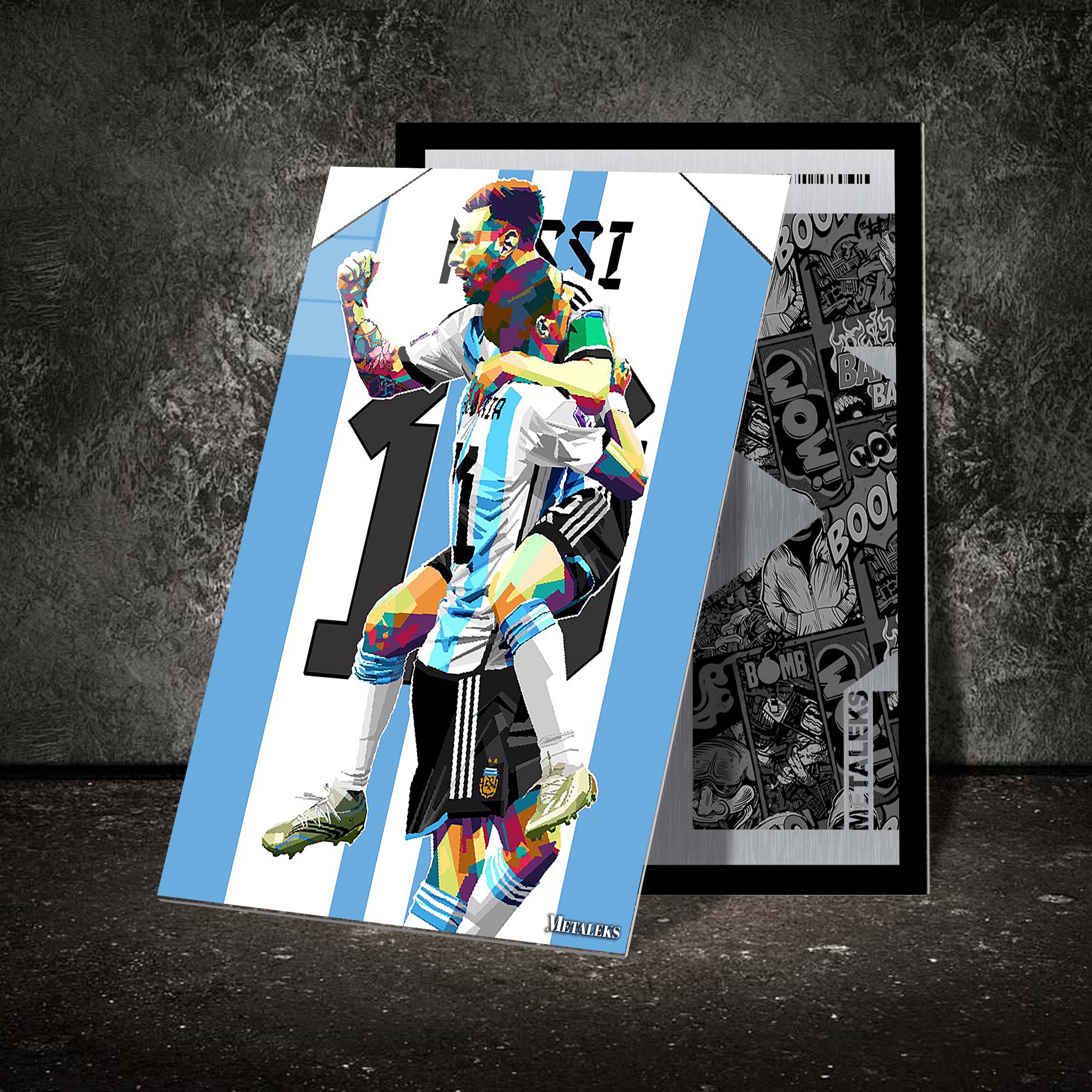 Messi Goal Pop Art WPAP Style-designed by @zhian ramadhan B10