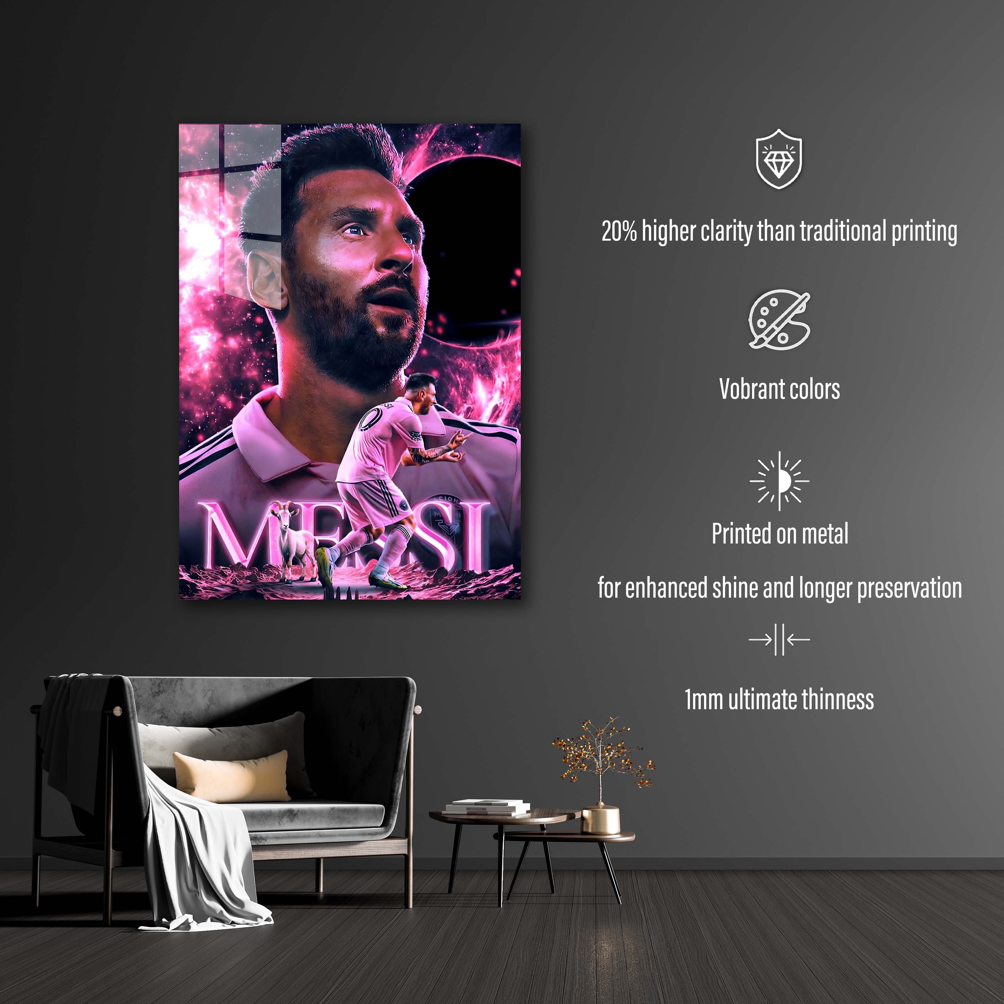 Messi Miami Pink-designed by @My Kido Art
