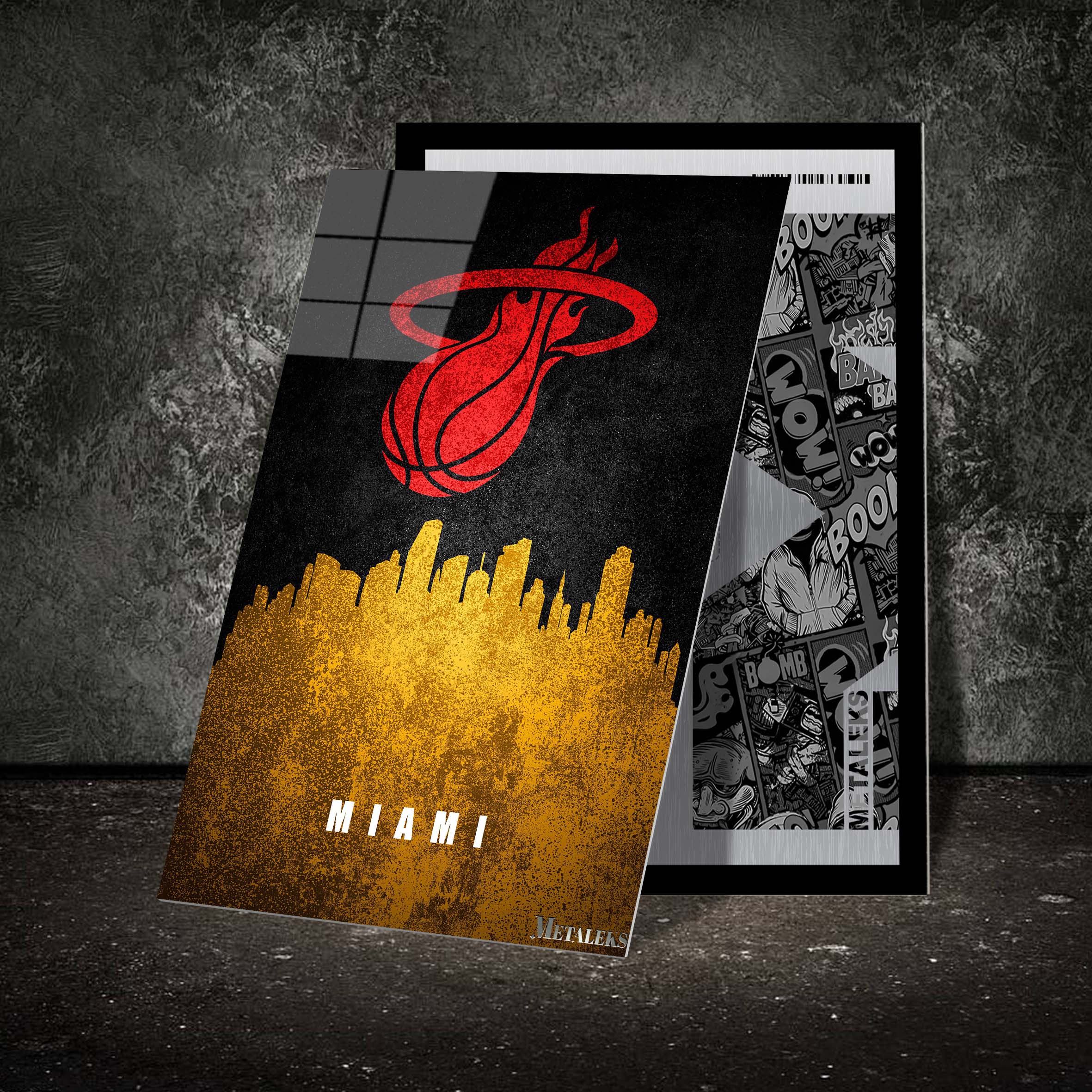Miami Heat Miami Florida State Map-designed by @Hoang Van Thuan