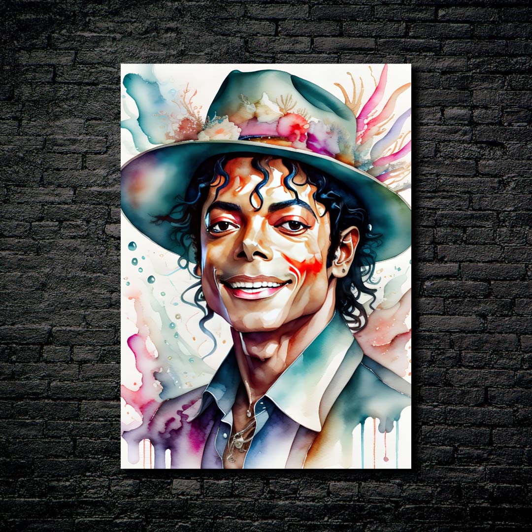 Michael Jackson Watercolor-designed by @ALTAY