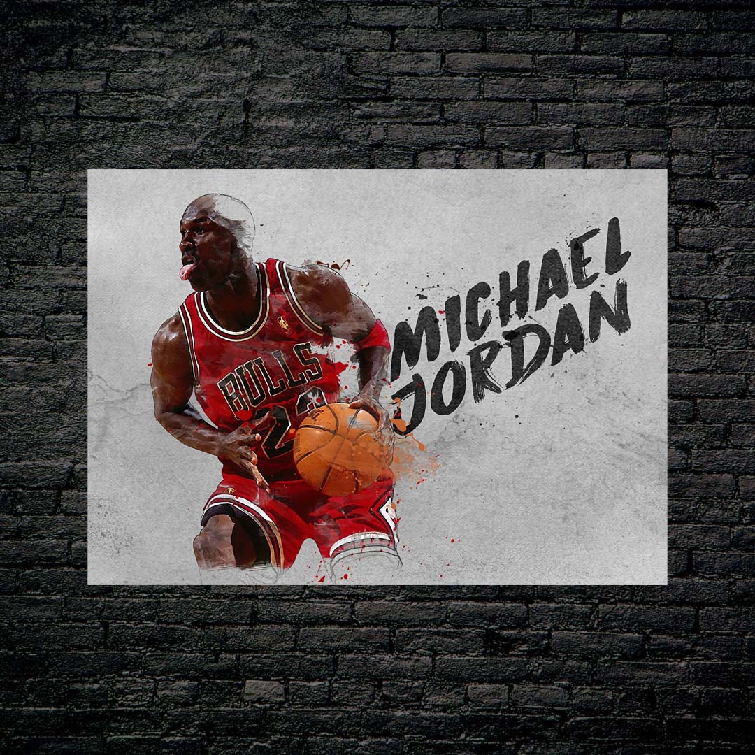 Michael Jordan Watercolor-designed by @DynCreative