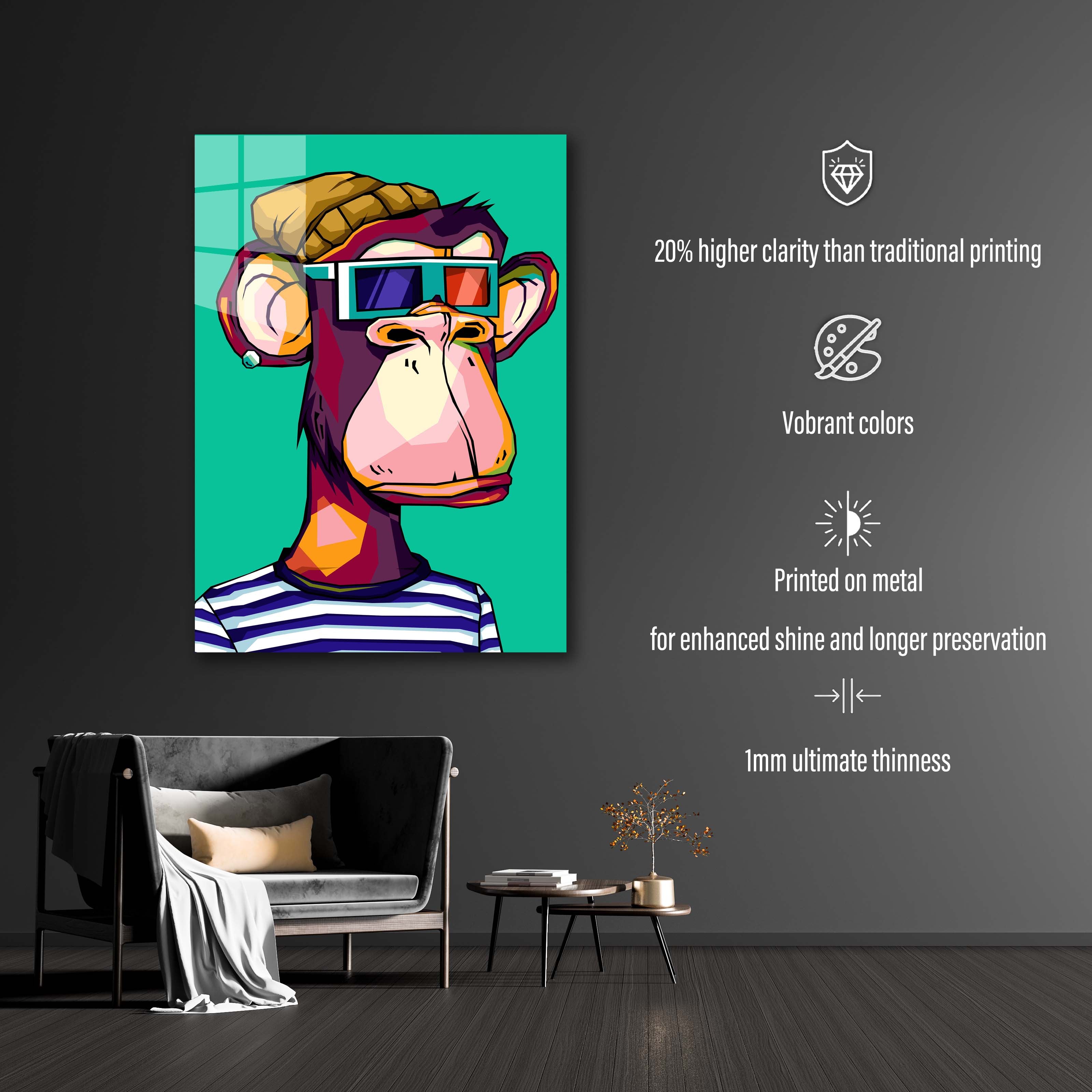 Monkey Bored Apes wpap pop art-designed by @Amirudin kosong enam