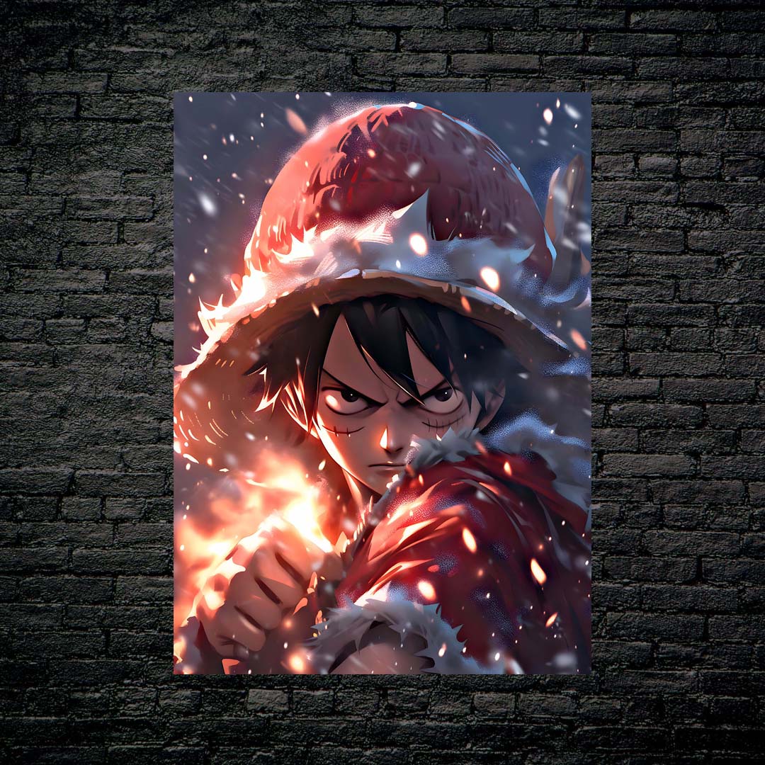 Monkey D Luffy christmas theme from one piece-designed by @Vid_M@tion