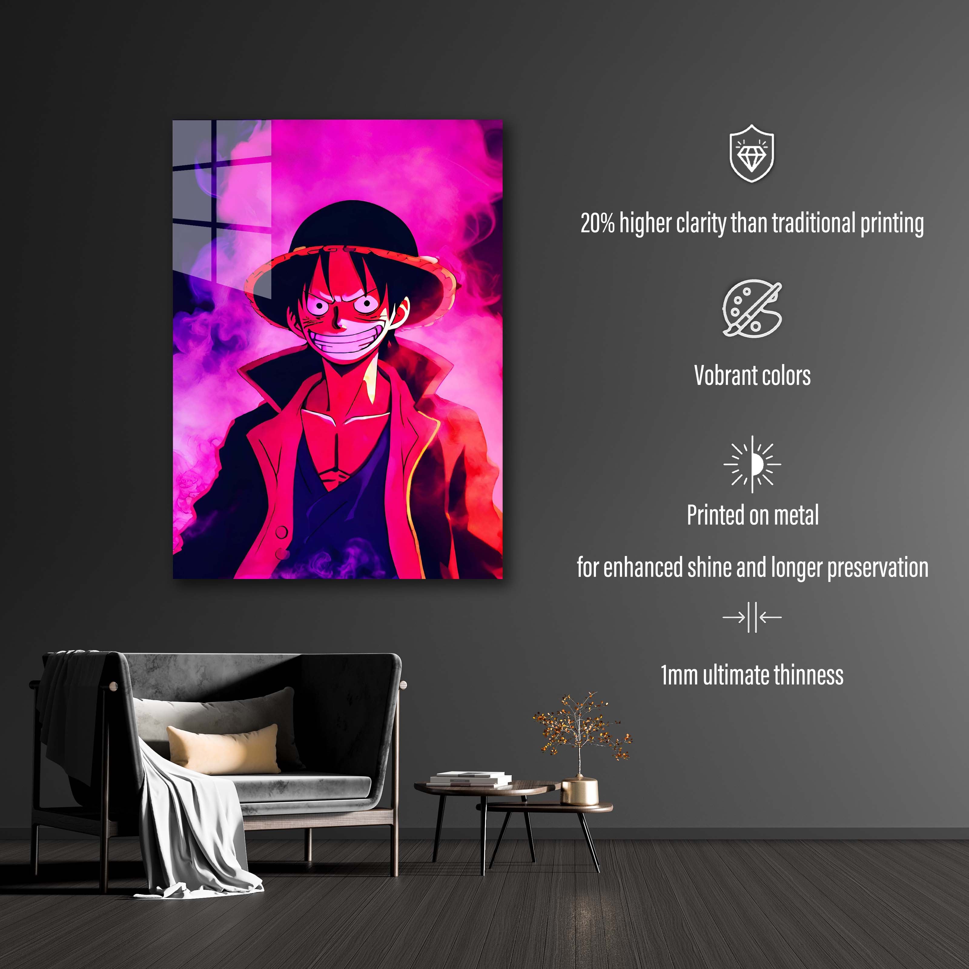 Monkey D Luffy one piece Neon-designed by @DynCreative