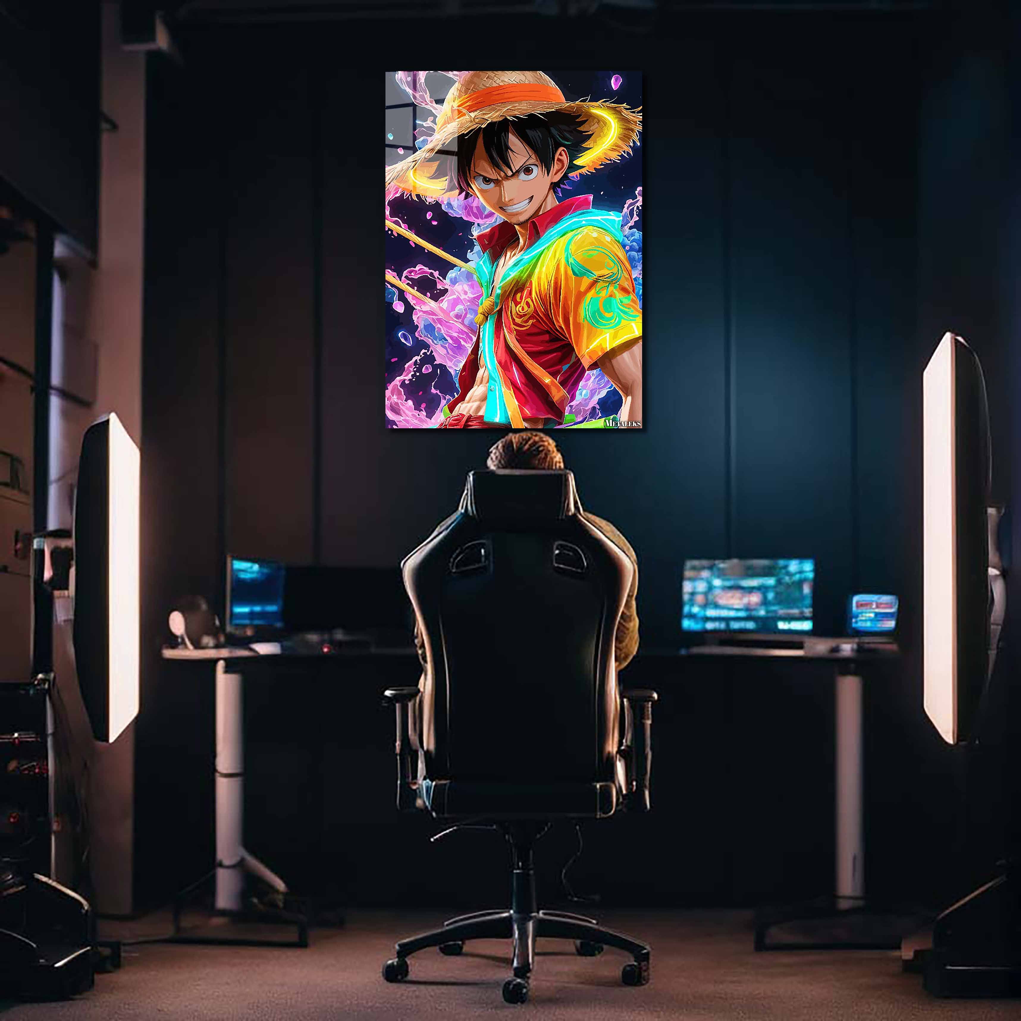 Monkey d luffy colorful theme-designed by @Sheshh