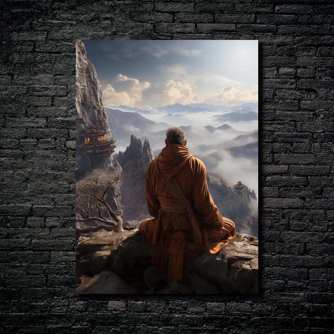 Mountain Monk Meditation 2-designed by @brightmindsconsult
